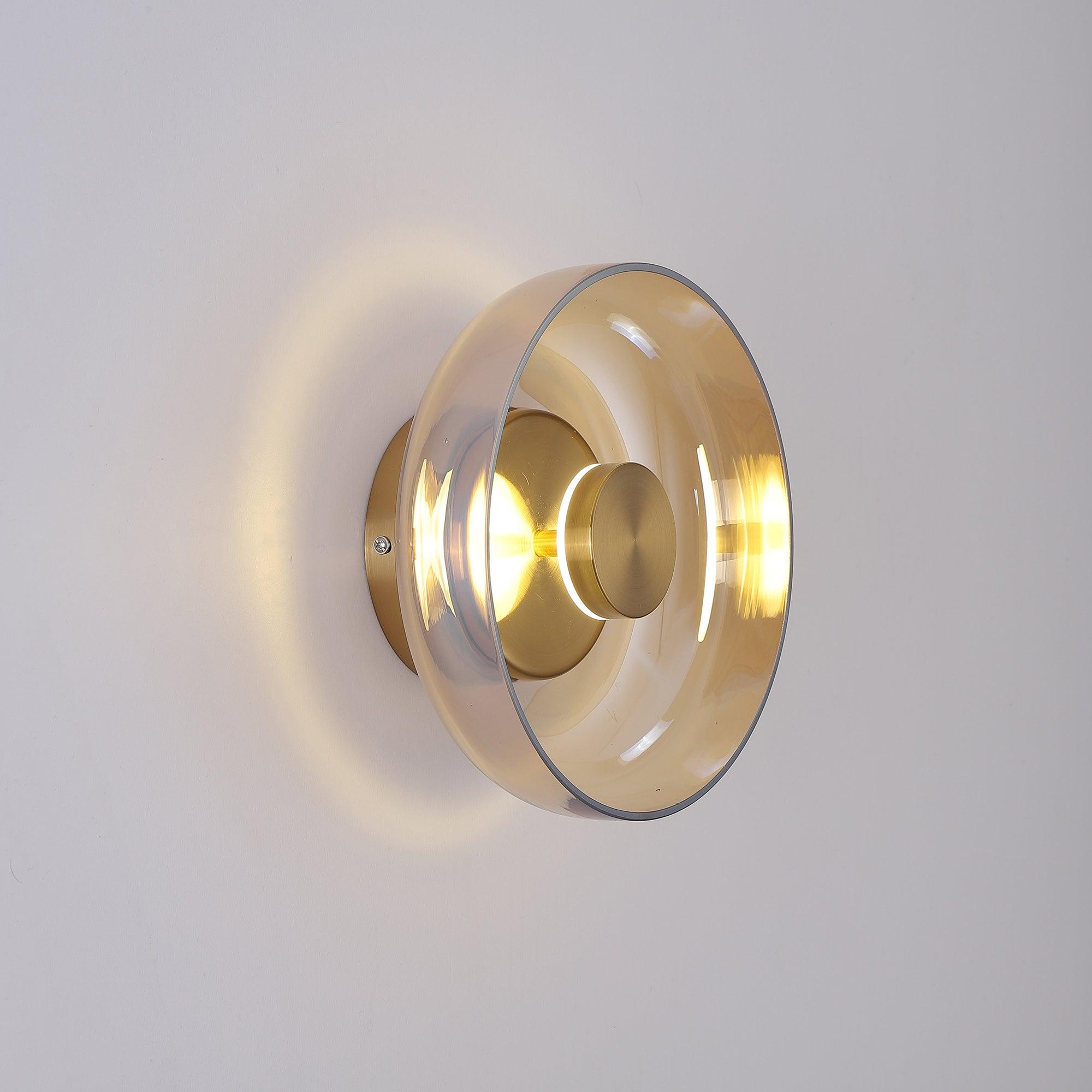 Hailie Modern Round Bowl Glass Wall Light - Letslighting