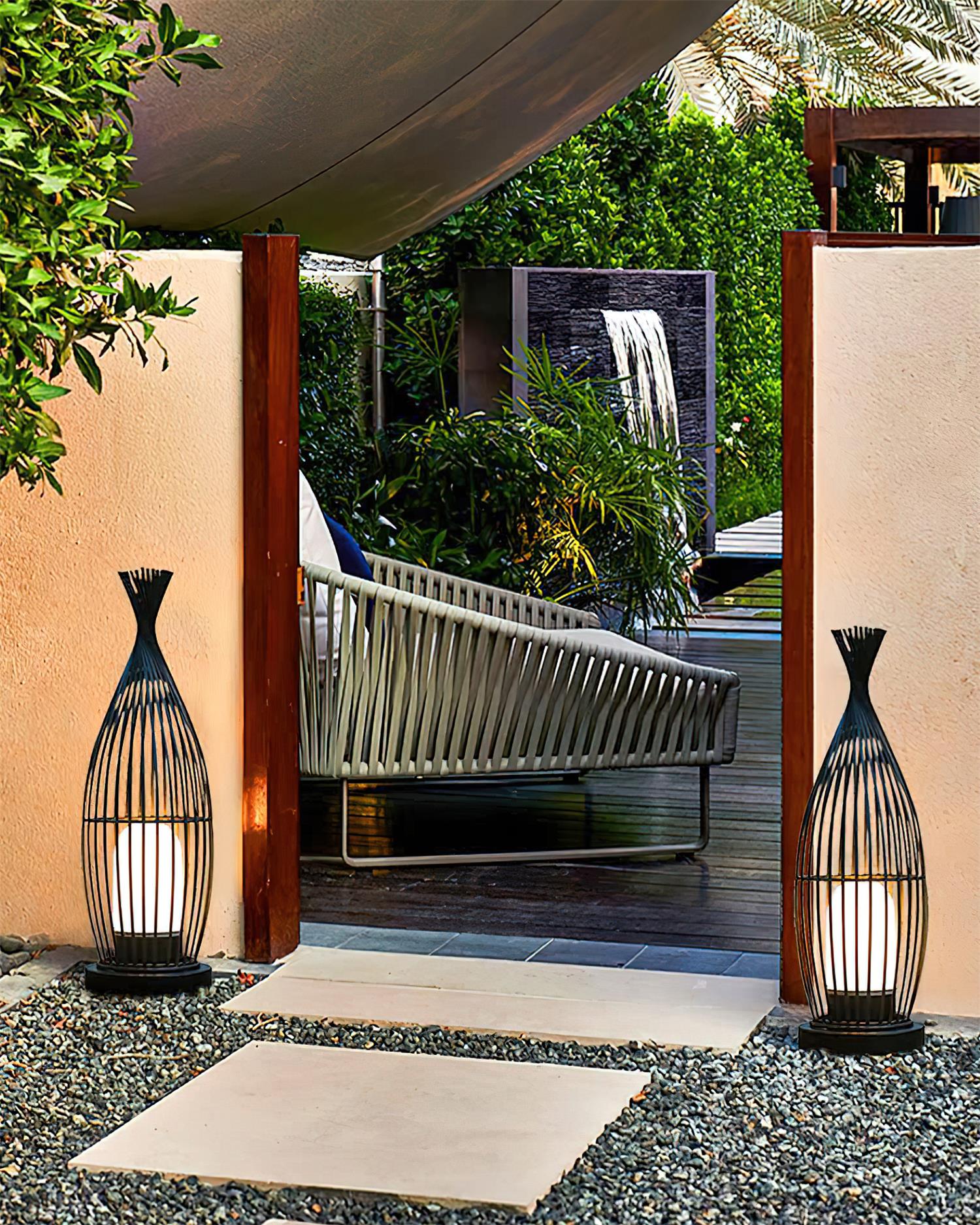 Birdcage Outdoor Post Light Cage Industrial - Letslighting