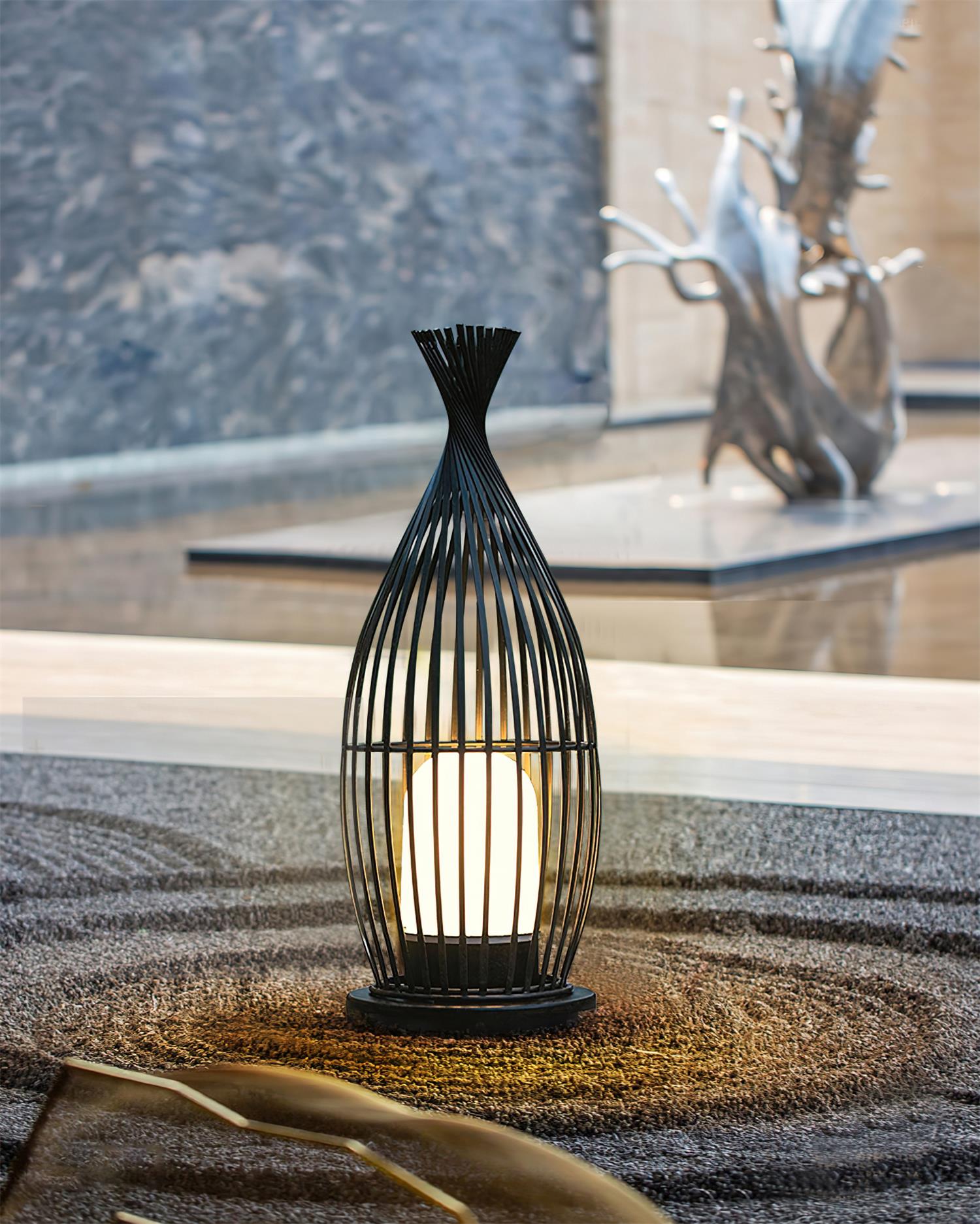 Birdcage Outdoor Post Light Cage Industrial - Letslighting