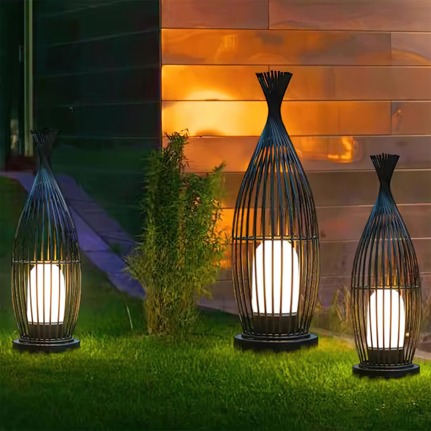 Birdcage Outdoor Post Light Cage Industrial - Letslighting