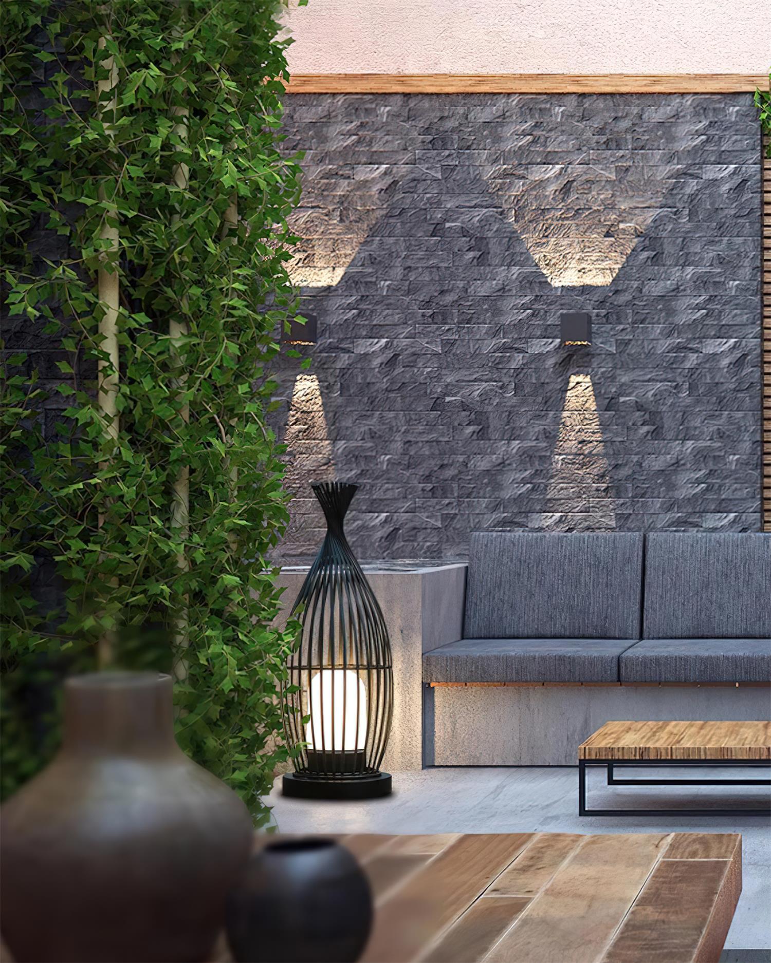 Birdcage Outdoor Post Light Cage Industrial - Letslighting