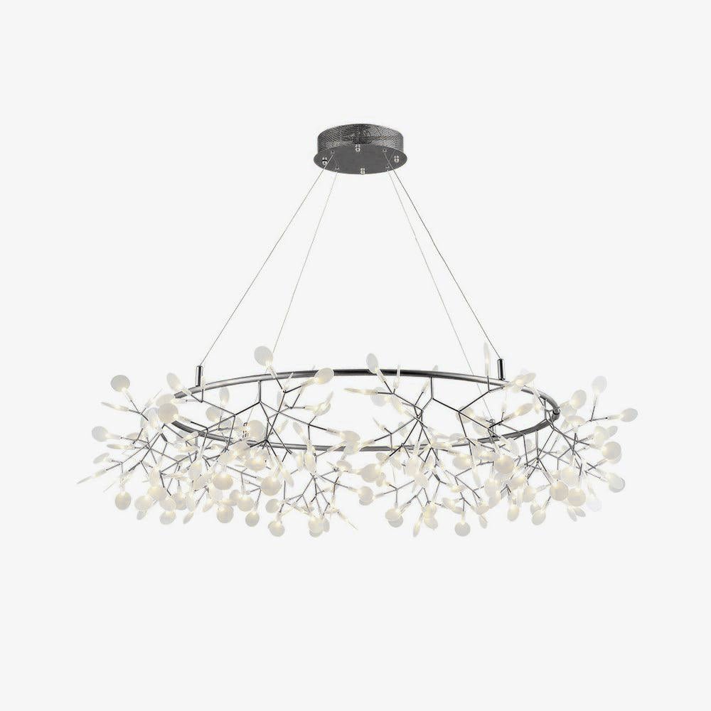 Lustra Chandelier Black Ring Firefly Branch - Letslighting