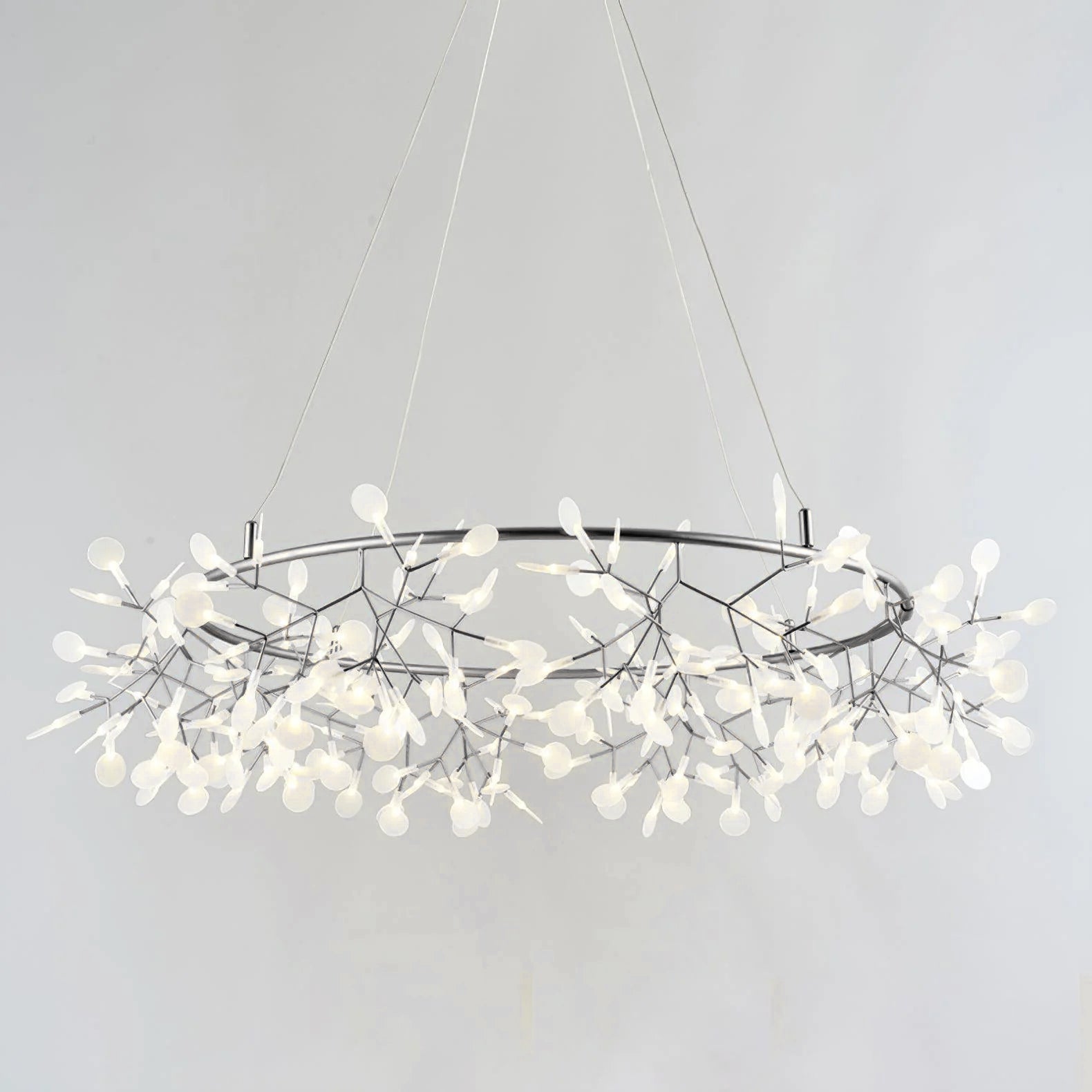 Lustra Chandelier Black Ring Firefly Branch - Letslighting