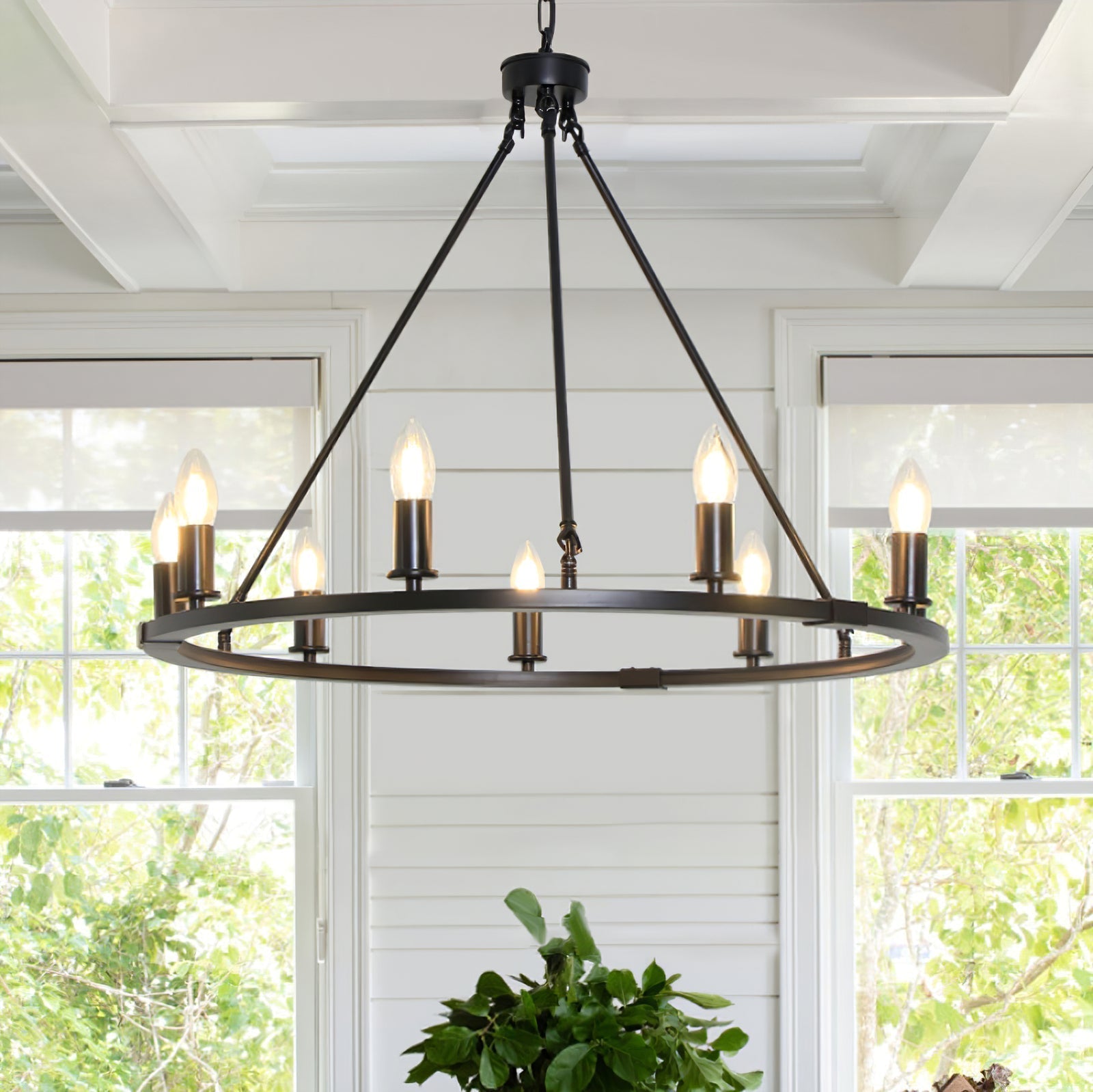 Isoran Industrial Iron Chandelier - Letslighting