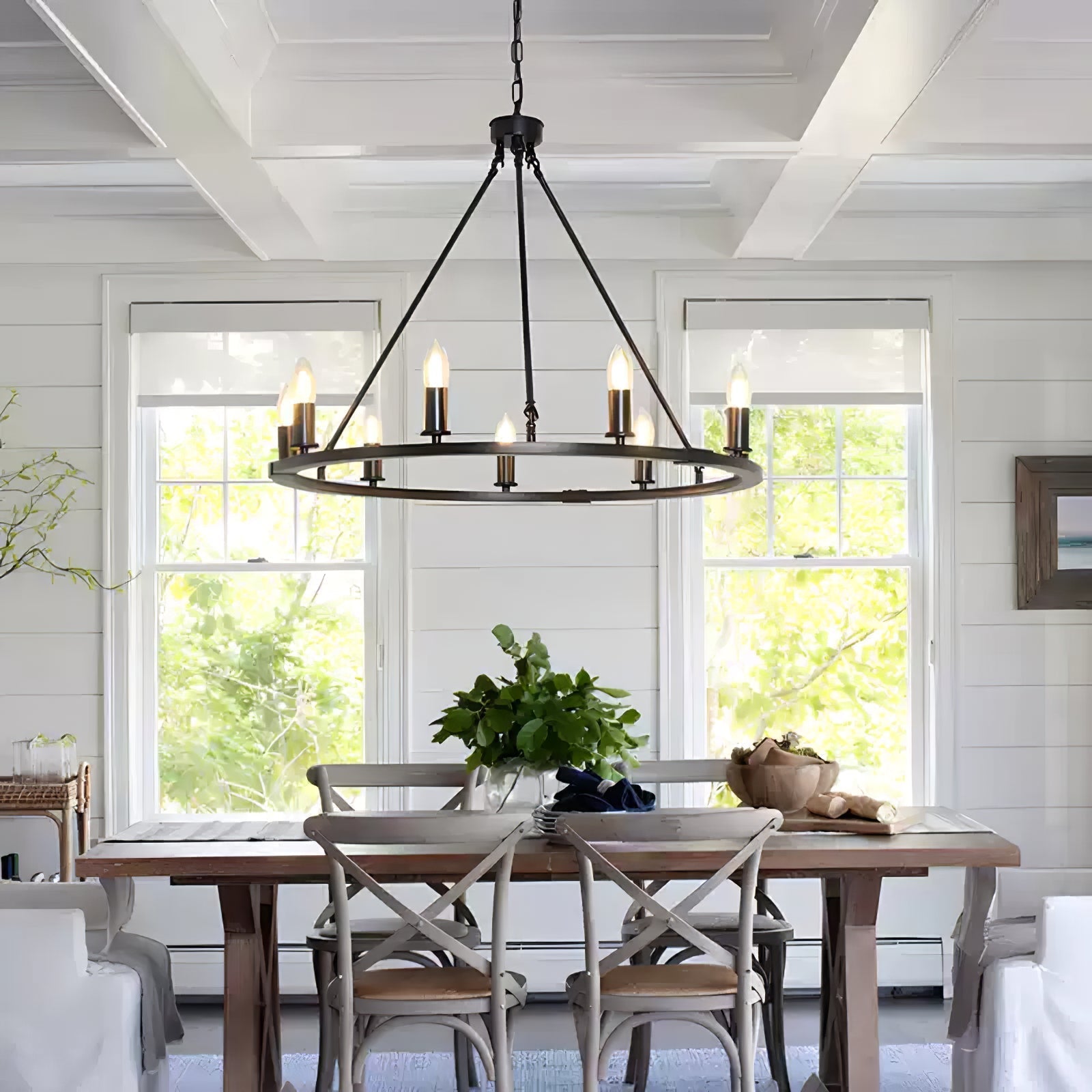 Isoran Industrial Iron Chandelier - Letslighting
