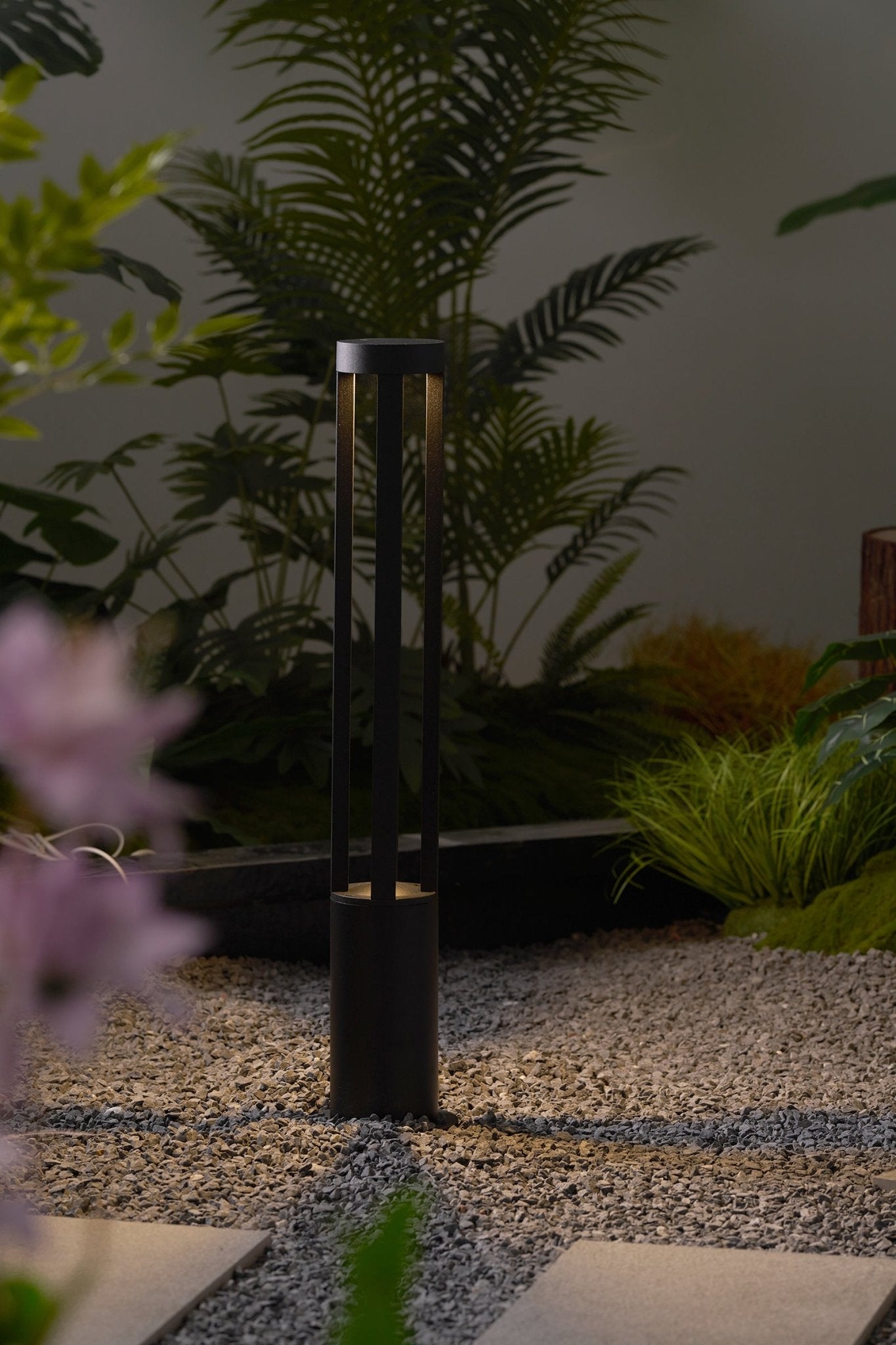 Lustra Outdoor Light Black Cylindrical Garden - Letslighting