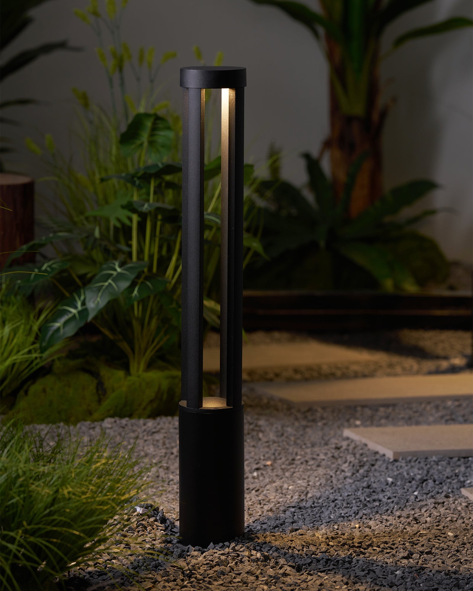 Lustra Outdoor Light Black Cylindrical Garden - Letslighting
