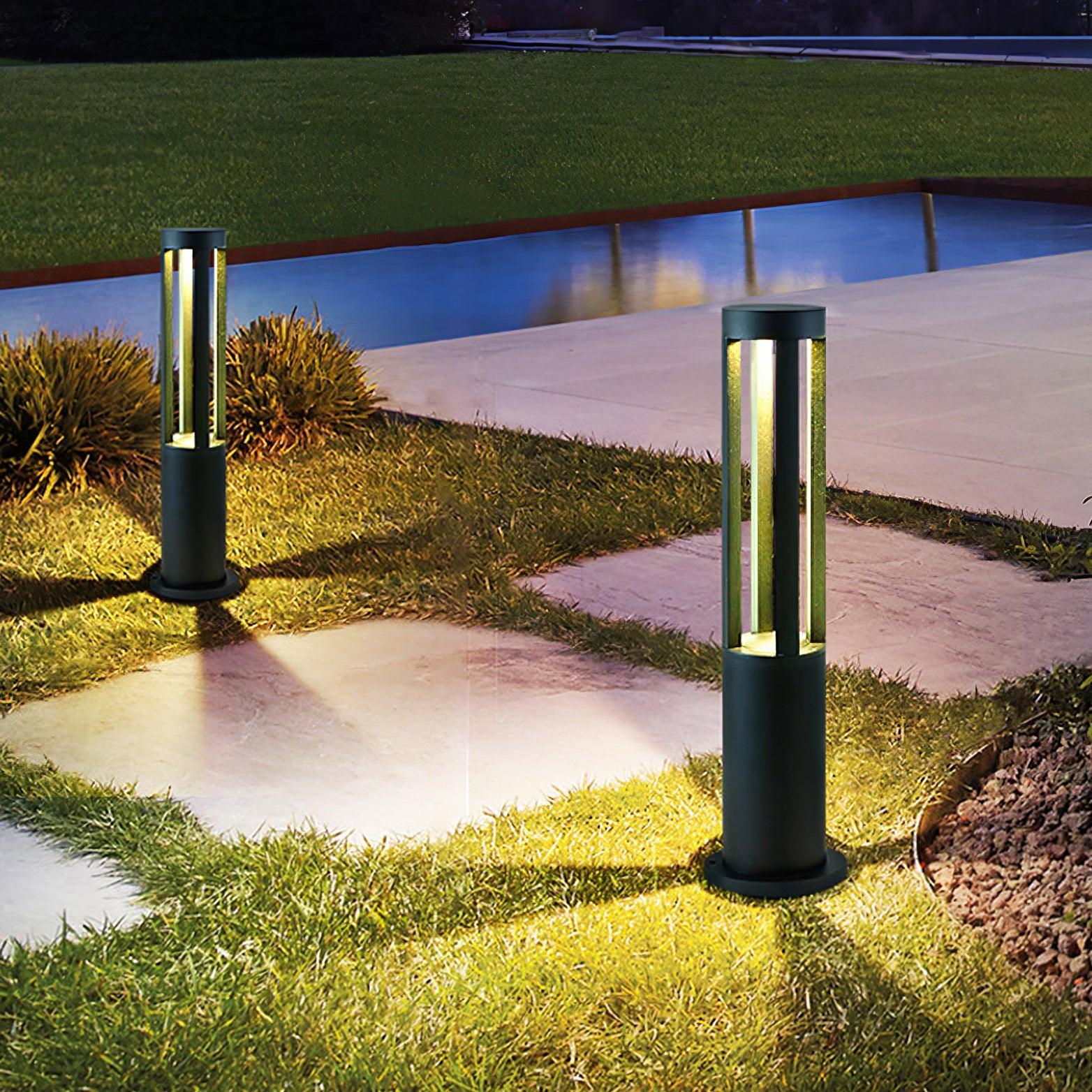 Lustra Outdoor Light Black Cylindrical Garden - Letslighting
