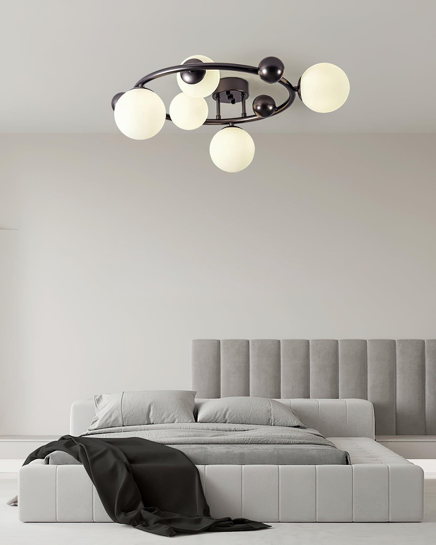 Keden Ceiling Lamp Frosted Glass Orbit Ring Modern - Letslighting