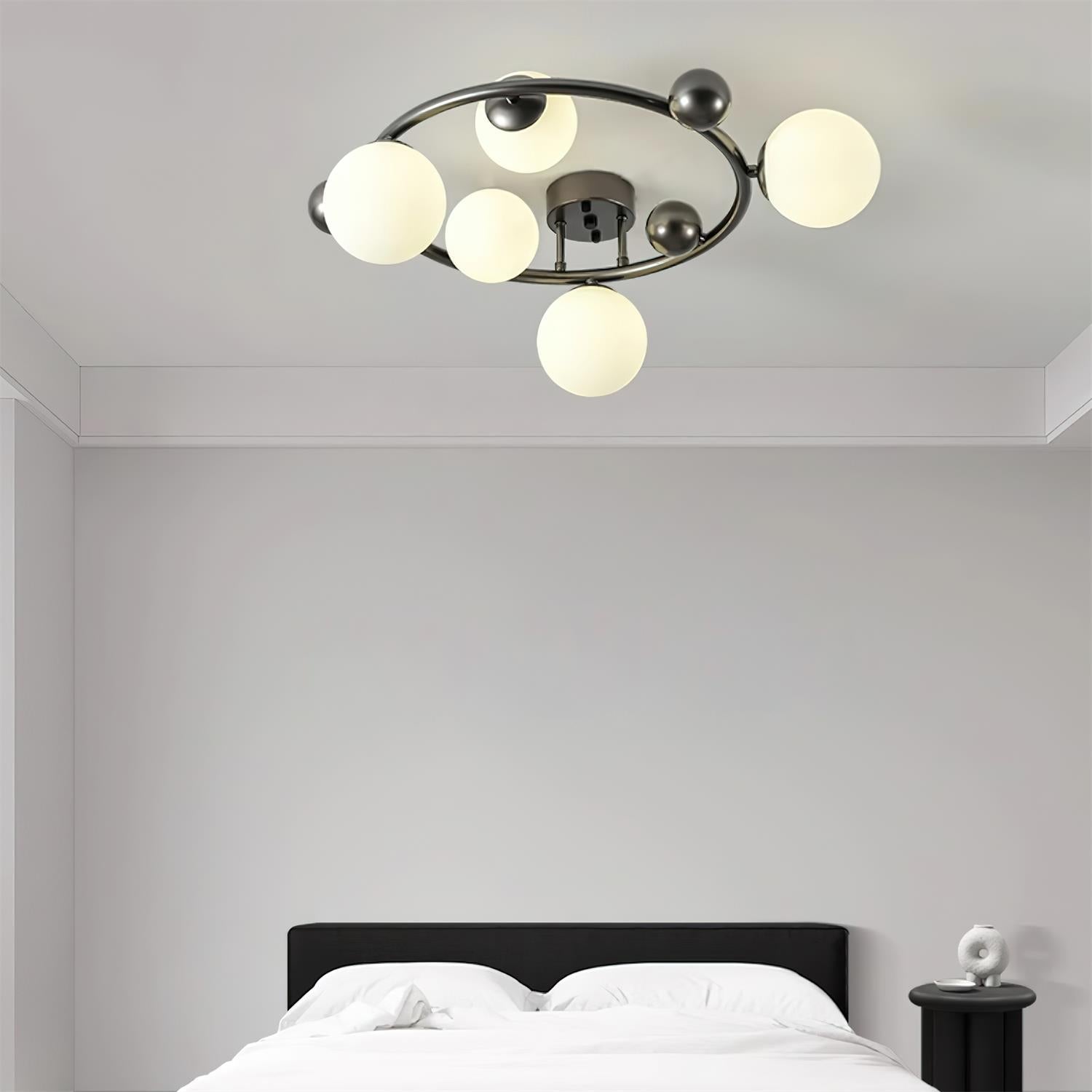 Keden Ceiling Lamp Frosted Glass Orbit Ring Modern - Letslighting