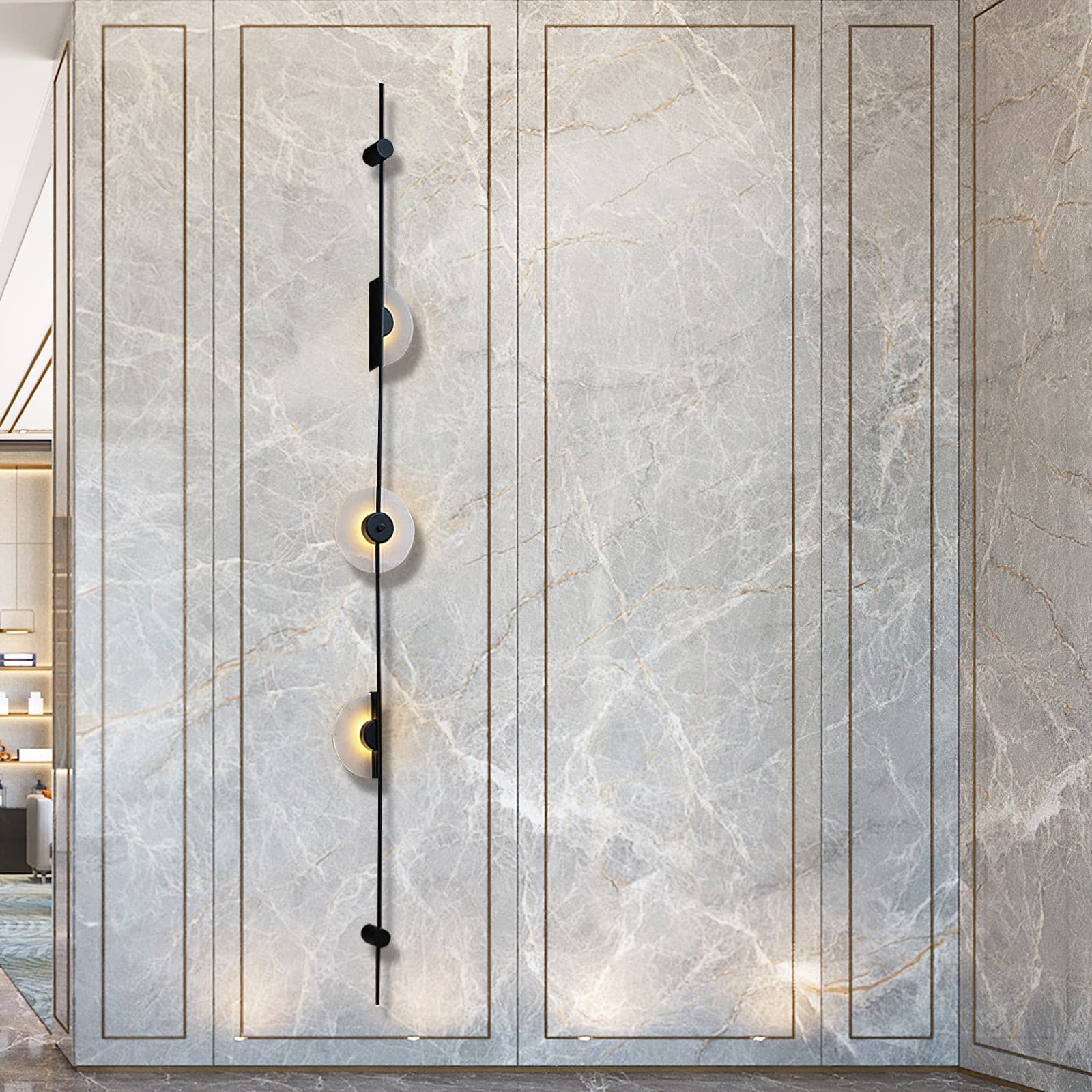 Slender Wall Lamp Alabaster Modern Minimalist - Letslighting