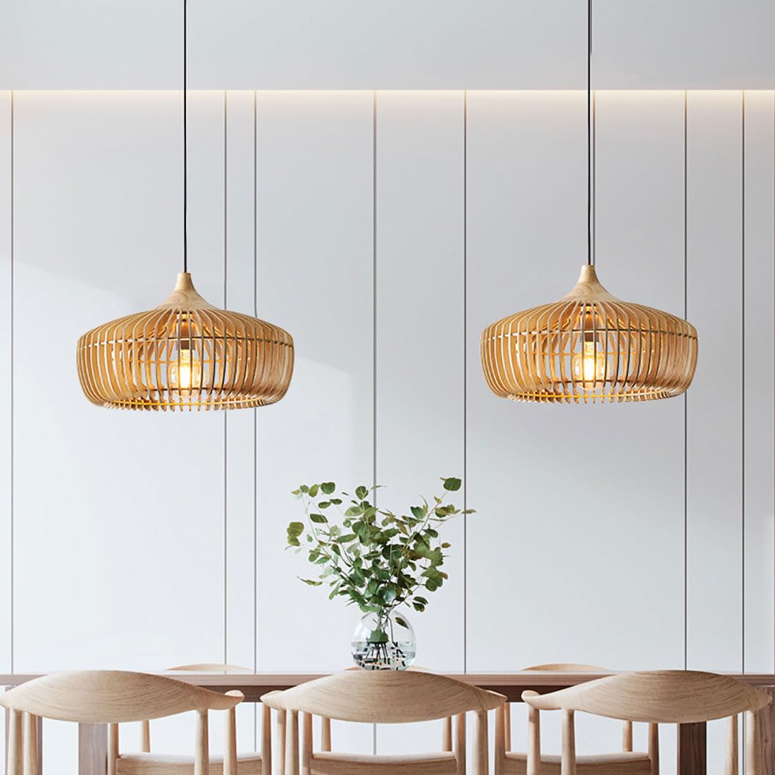 Muto Nordic Japanese Pendant Light Wood Bedroom/Living Room