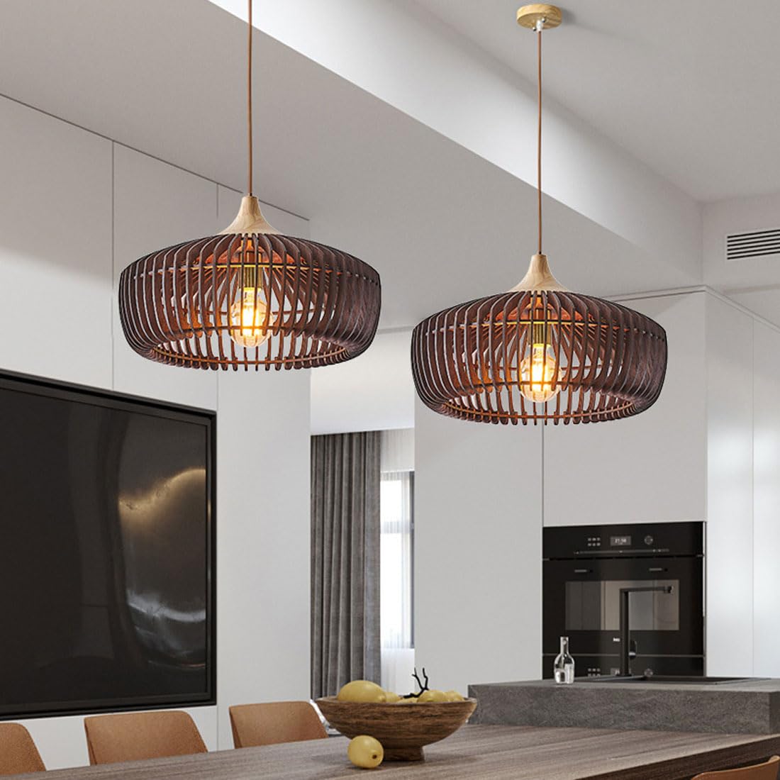 Muto Nordic Japanese Pendant Light Wood Bedroom/Living Room