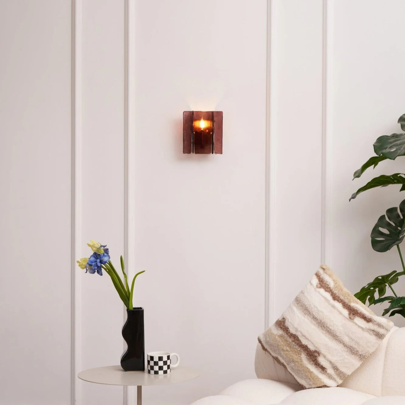 Byers Modern Square Glass Wall Light Living Room Hallway - Letslighting