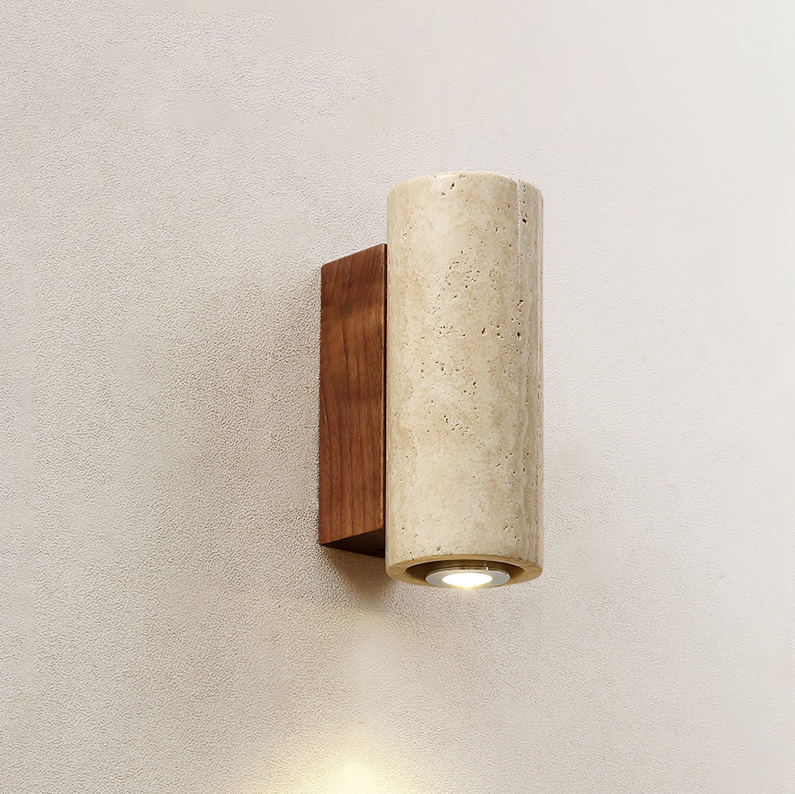 Veyrila Rectangular Travertine Wall Light - Letslighting