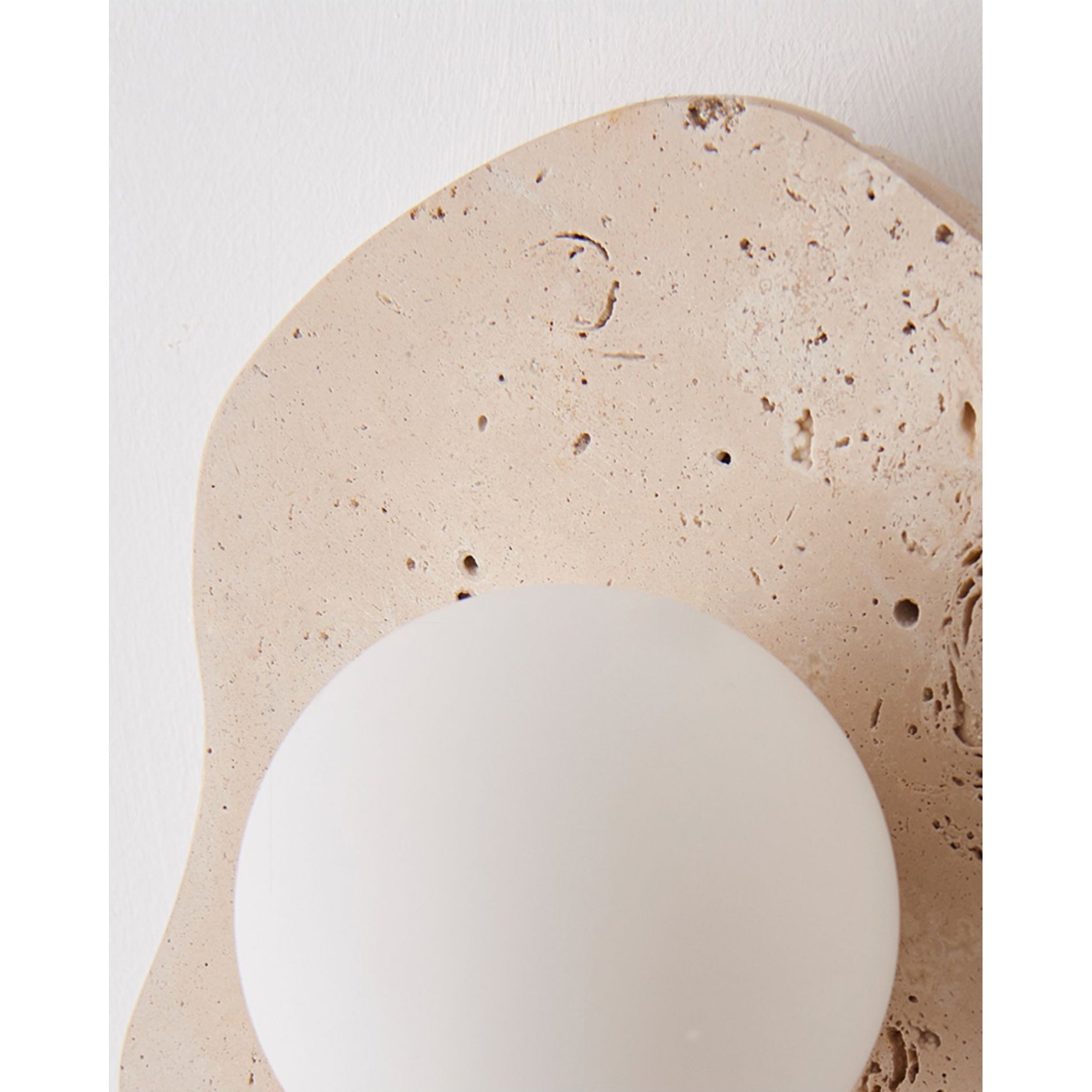 Tinduvyj Modern Minimalist Travertine Glass Wall Lamp - Letslighting