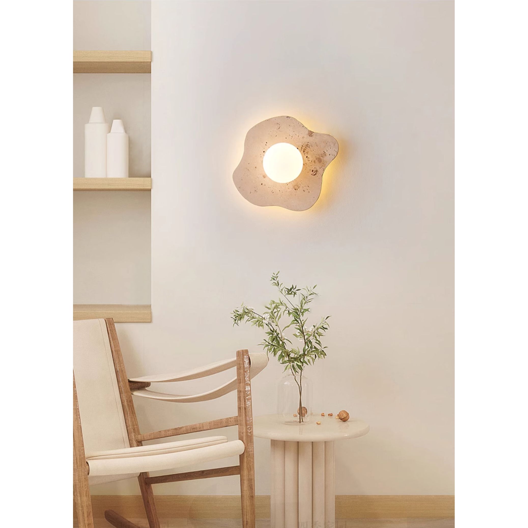 Tinduvyj Travertine Glass Wall Lamp - Letslighting