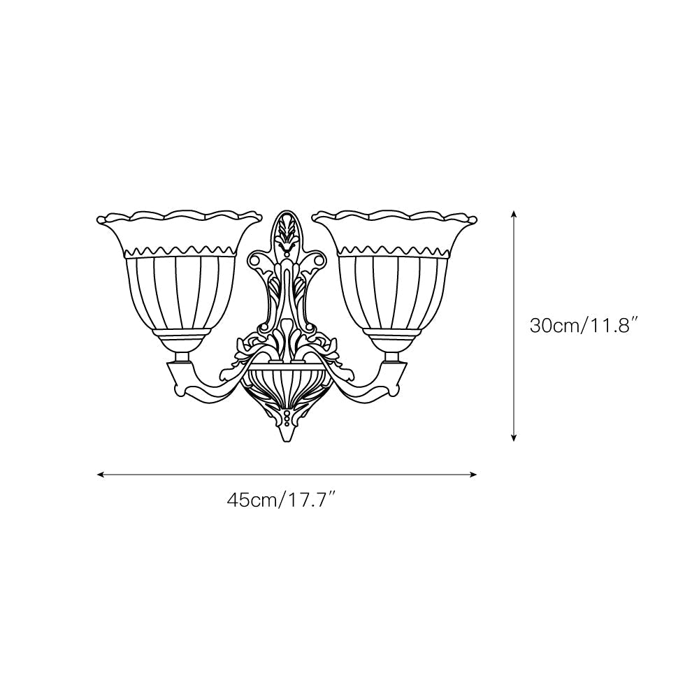 Sifuvyd Luxury Flower Brass Glass Sconce - Letslighting