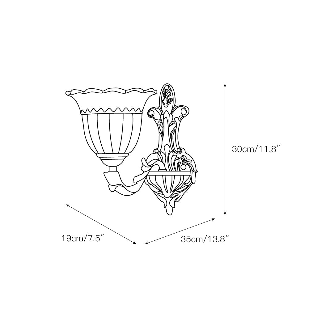 Sifuvyd Luxury Flower Brass Glass Sconce - Letslighting