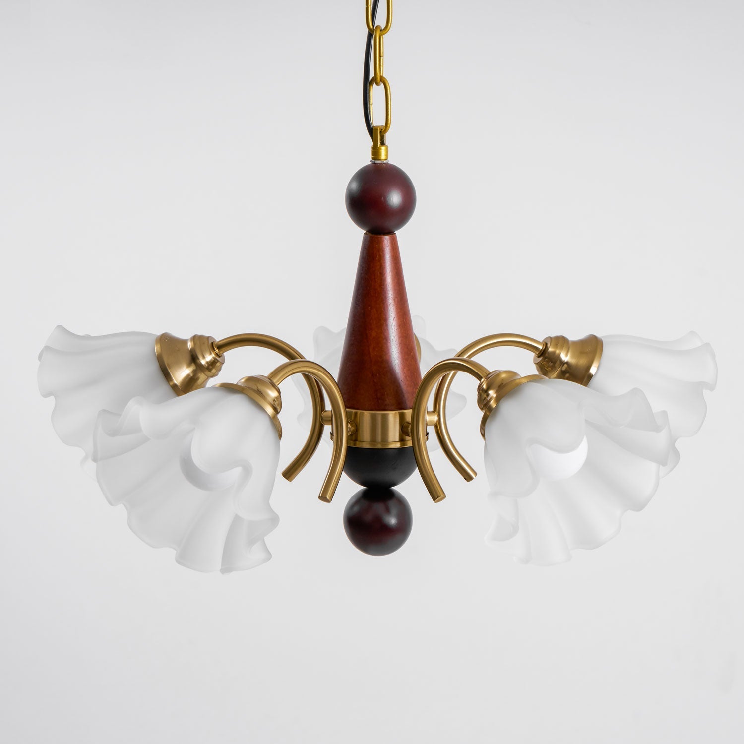 Ilvinan Traditional Elegance Wood Glass Chandelier - Letslighting
