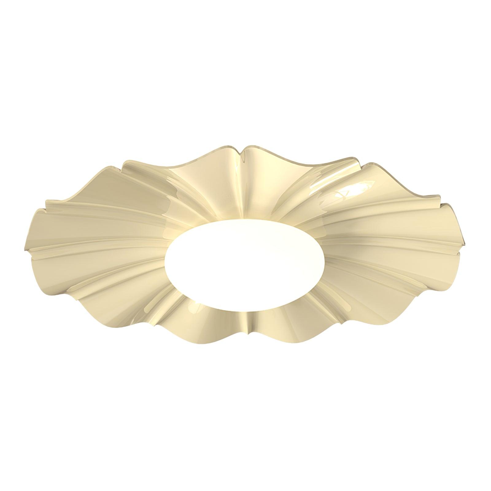 Lustra Ceiling Light Gold LED Scalloped for Bedroom - Letslighting