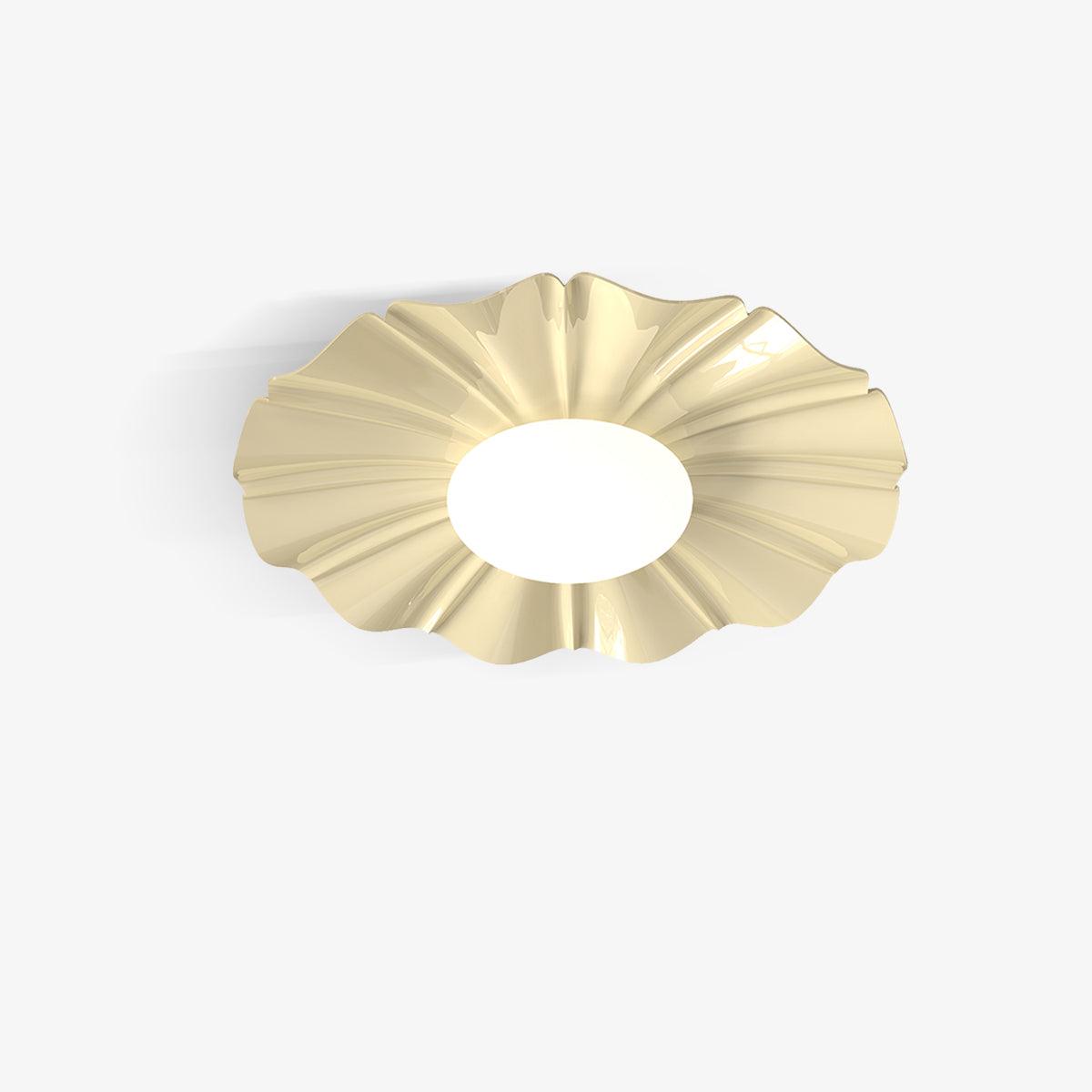 Lustra Ceiling Light Gold LED Scalloped for Bedroom - Letslighting