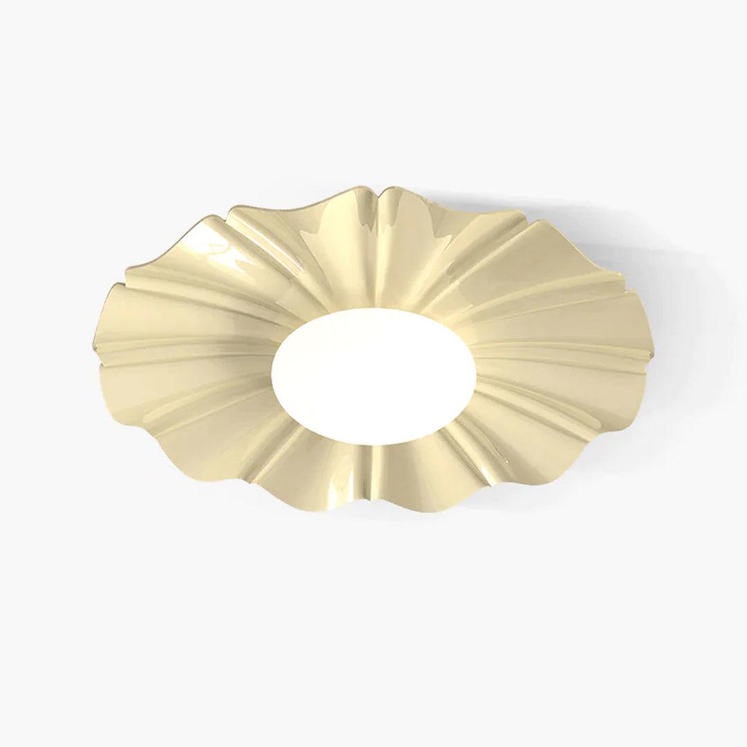 Lustra Ceiling Light Gold LED Scalloped for Bedroom - Letslighting