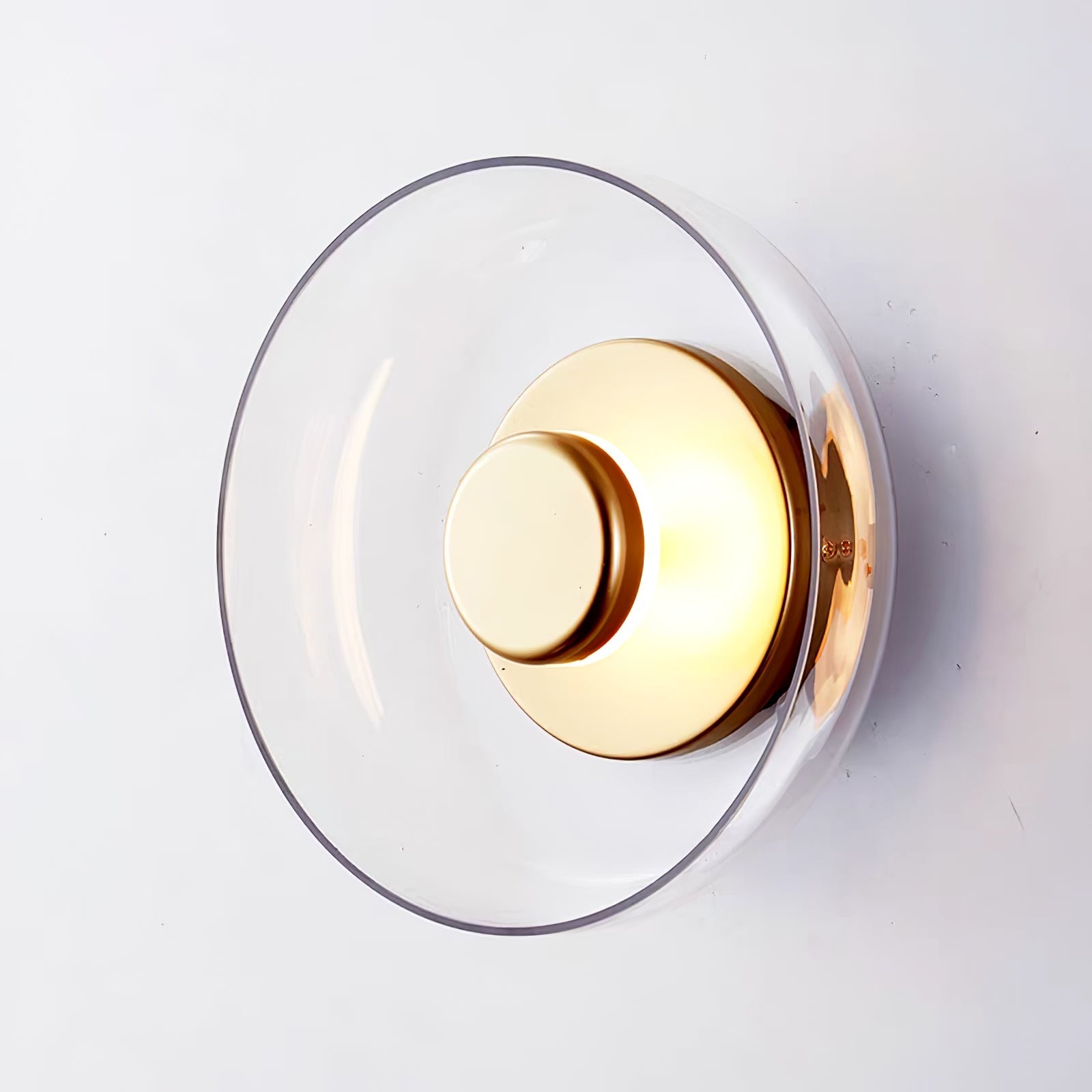 Crux Modern Minimalist Brass Glass Wall Light - Letslighting