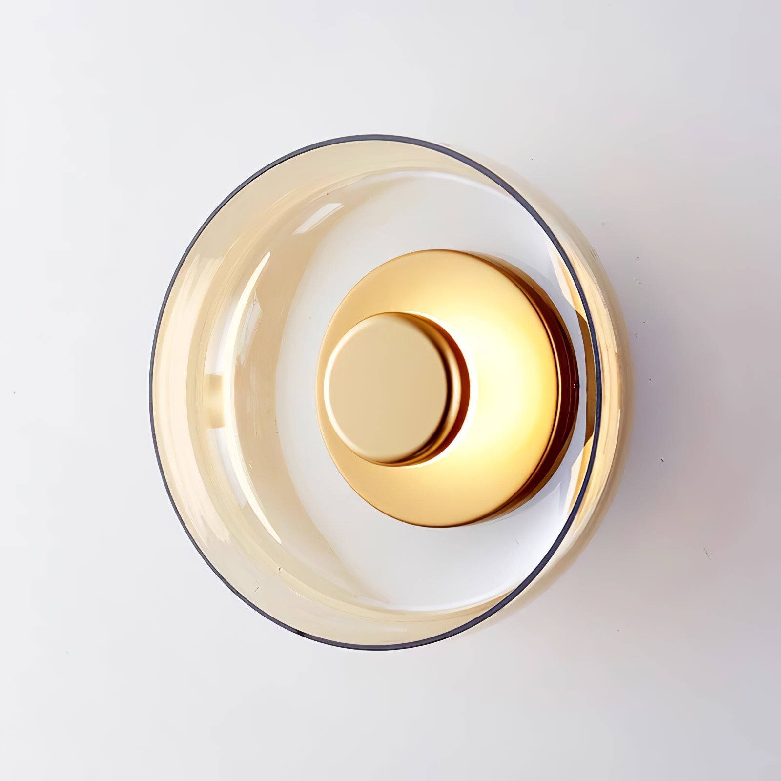 Crux Modern Minimalist Brass Glass Wall Light - Letslighting
