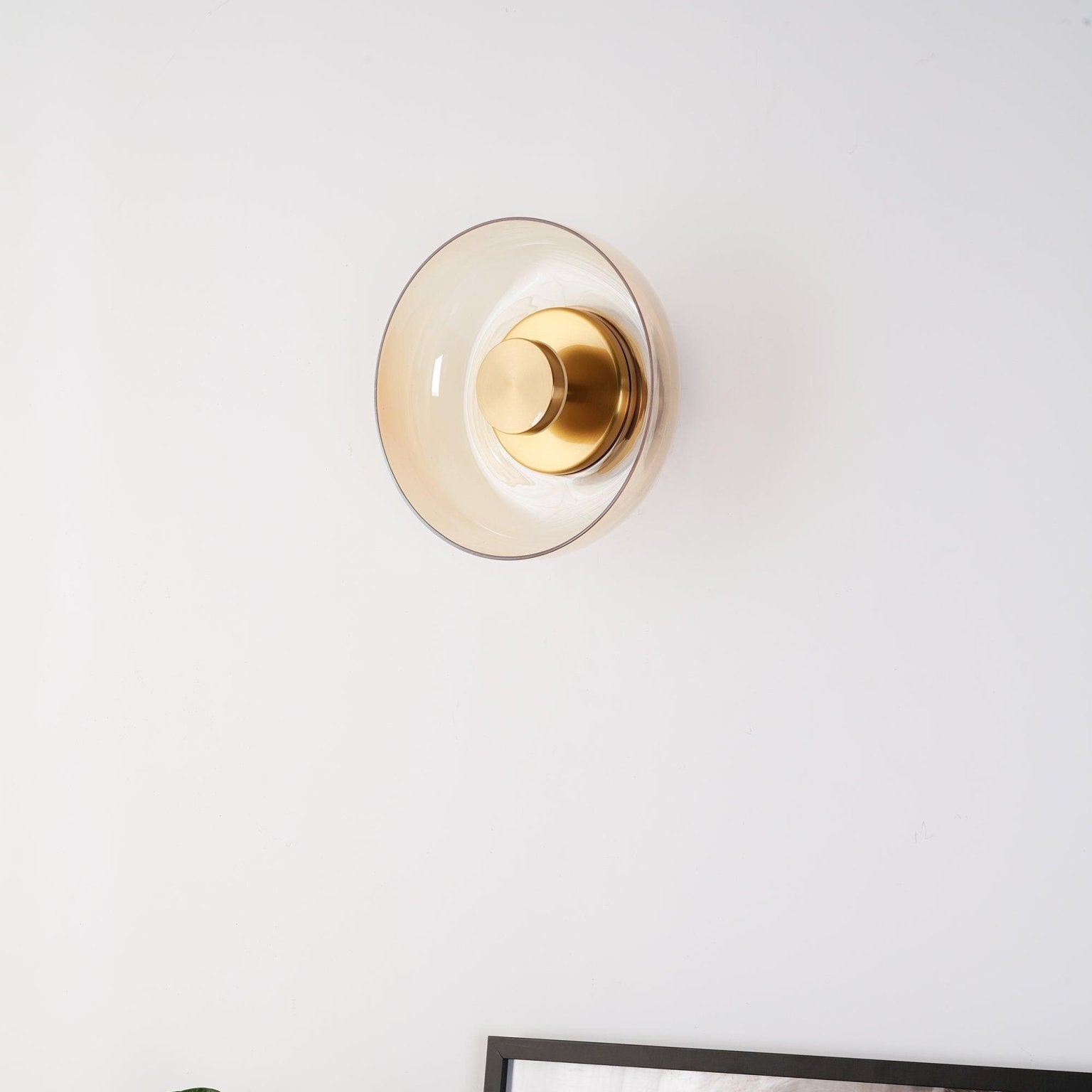 Hailie Modern Round Bowl Glass Wall Light - Letslighting