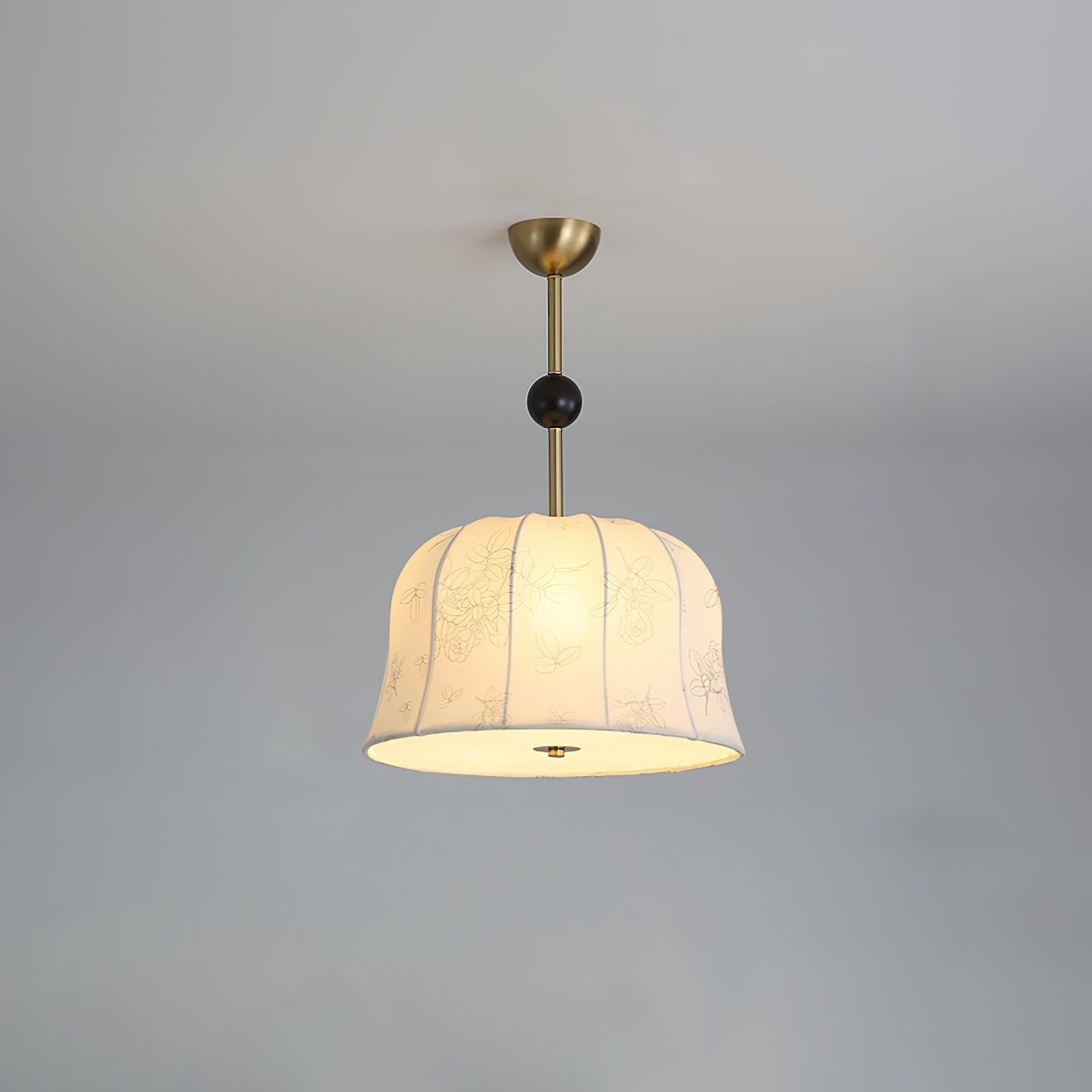 Avnoren Blossom Curve Fabric Wood Pendant Lamp - Letslighting