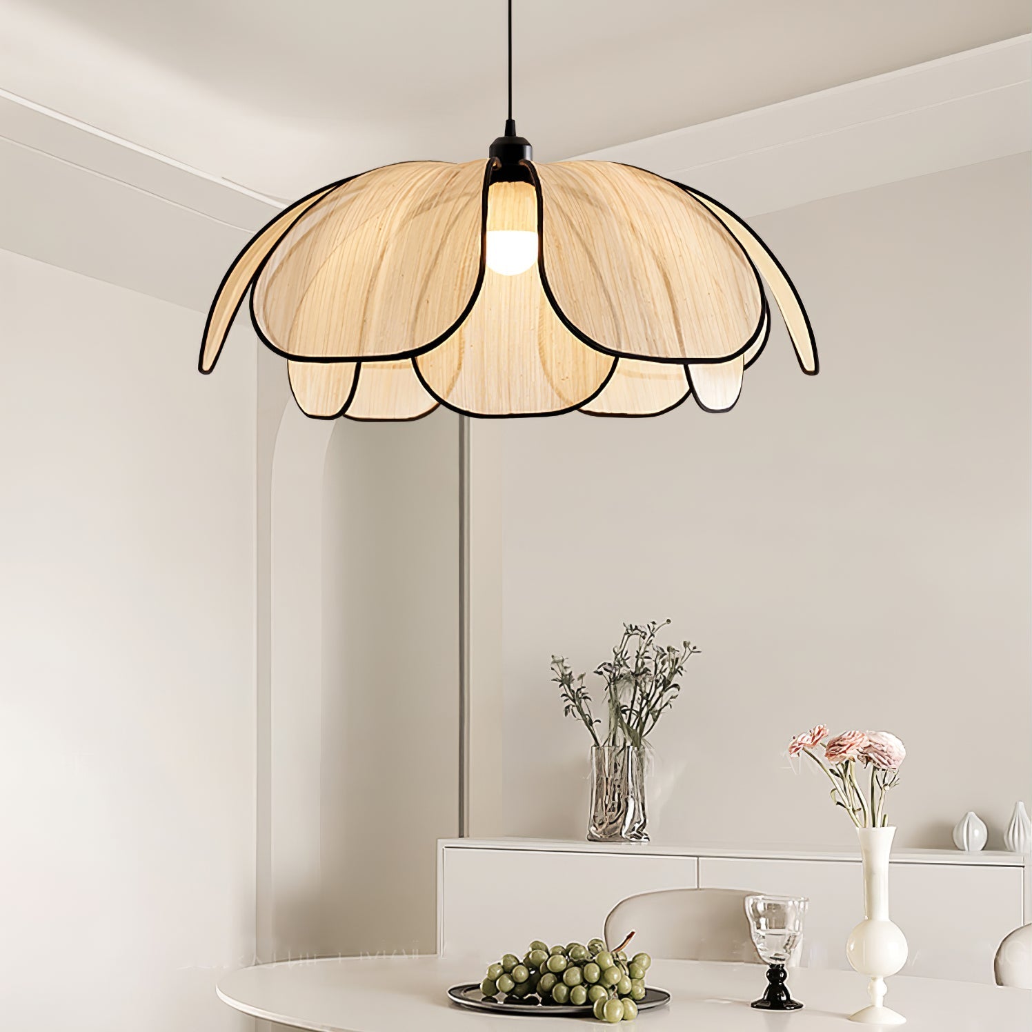 Elthaus Blossom Leaf Fiber Pendant Lamp - Letslighting