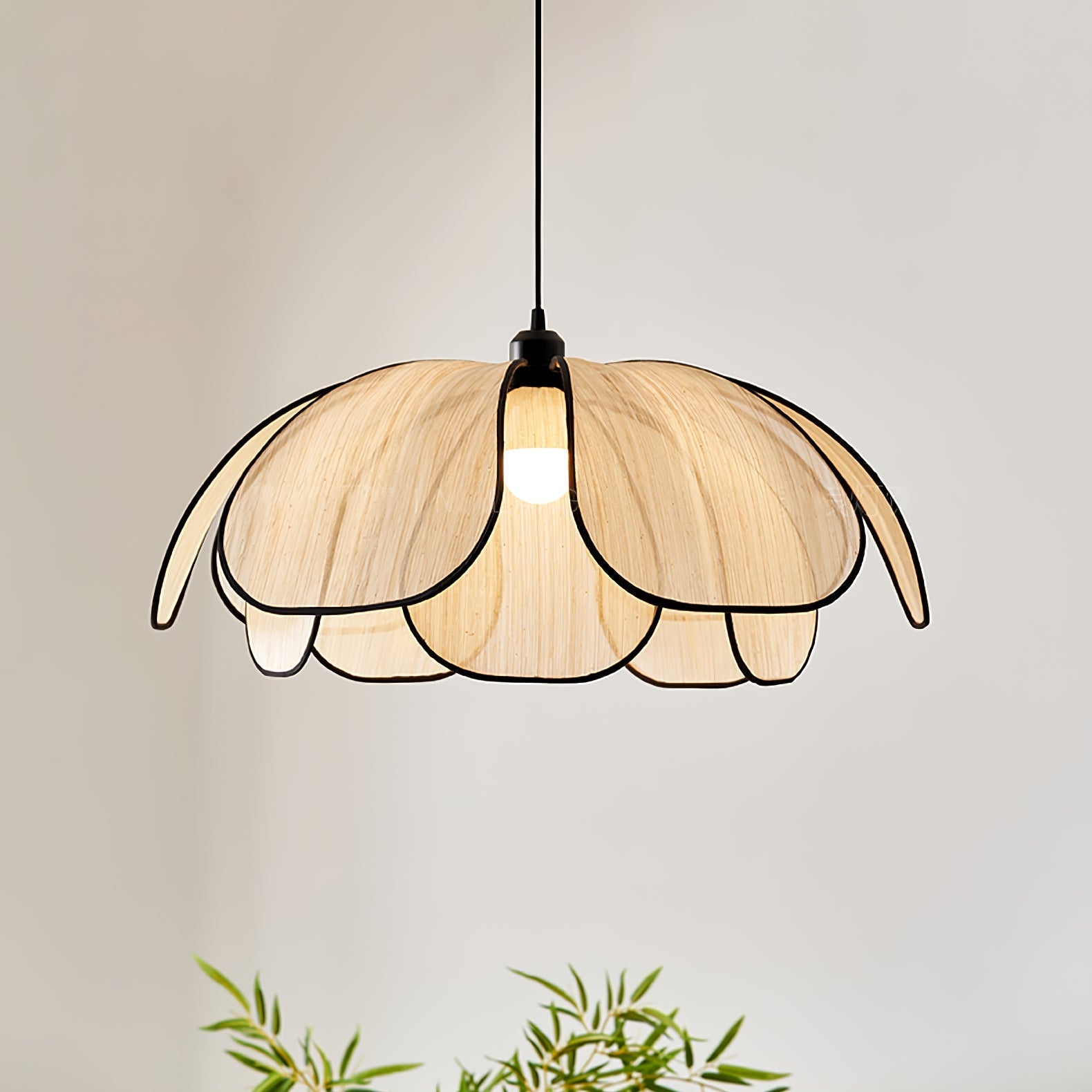 Elthaus Blossom Leaf Fiber Pendant Lamp - Letslighting