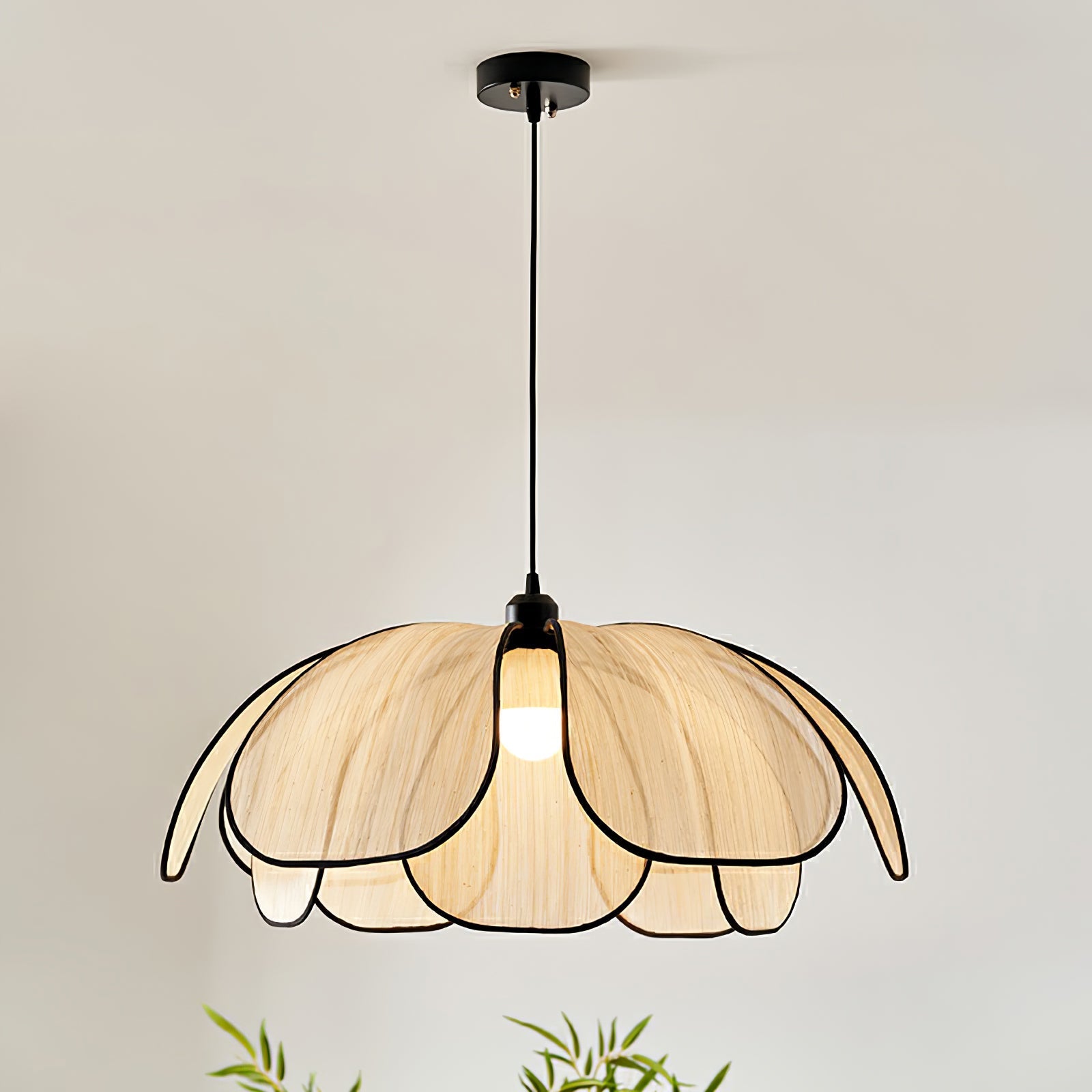 Elthaus Blossom Leaf Fiber Pendant Lamp - Letslighting
