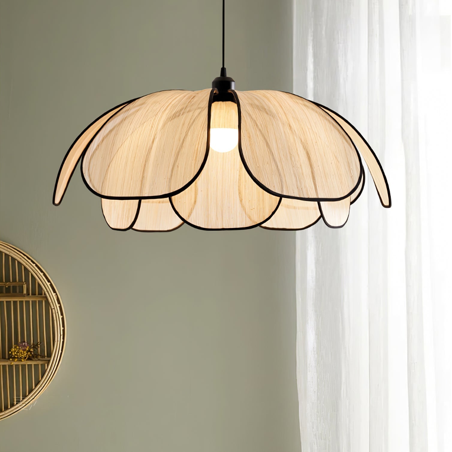 Elthaus Blossom Leaf Fiber Pendant Lamp - Letslighting