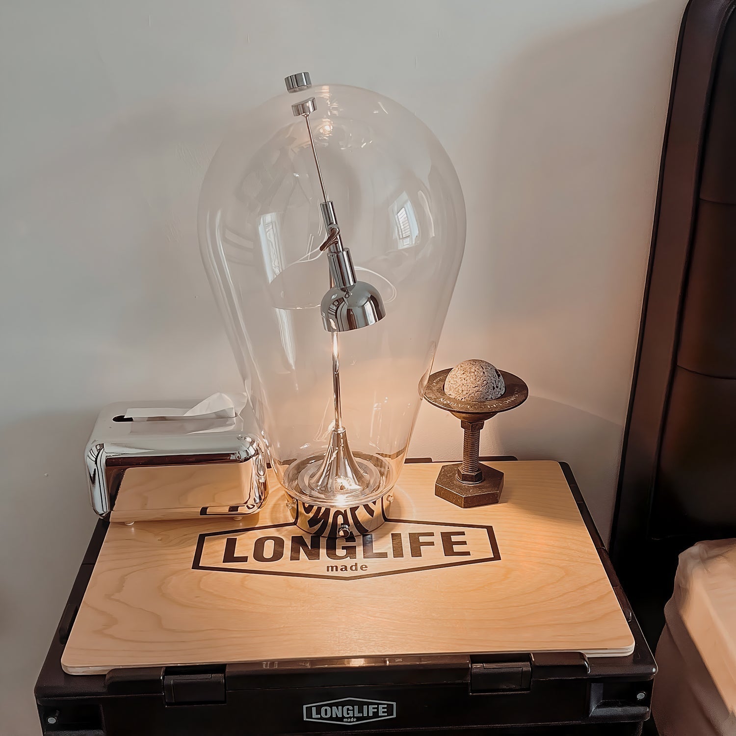 Veroce Glass Industrial Table Lamp - Letslighting