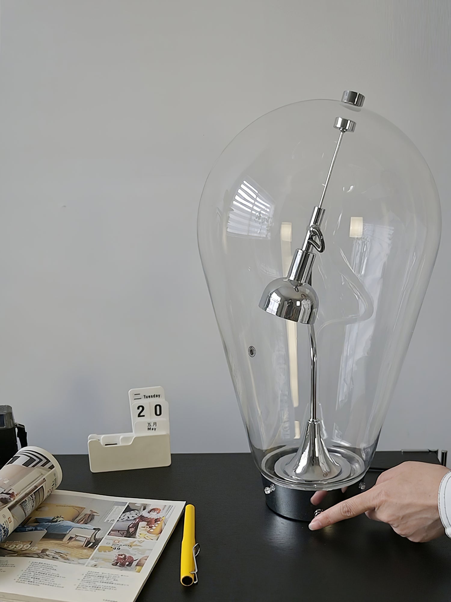 Veroce Glass Industrial Table Lamp - Letslighting
