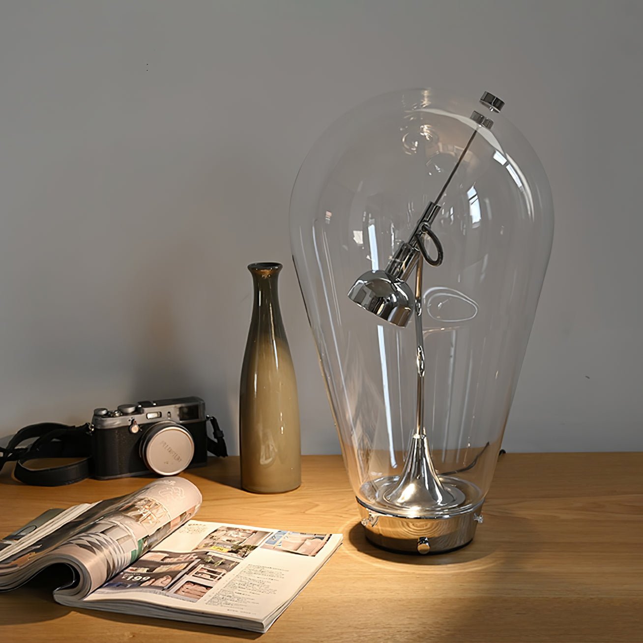 Veroce Glass Industrial Table Lamp - Letslighting