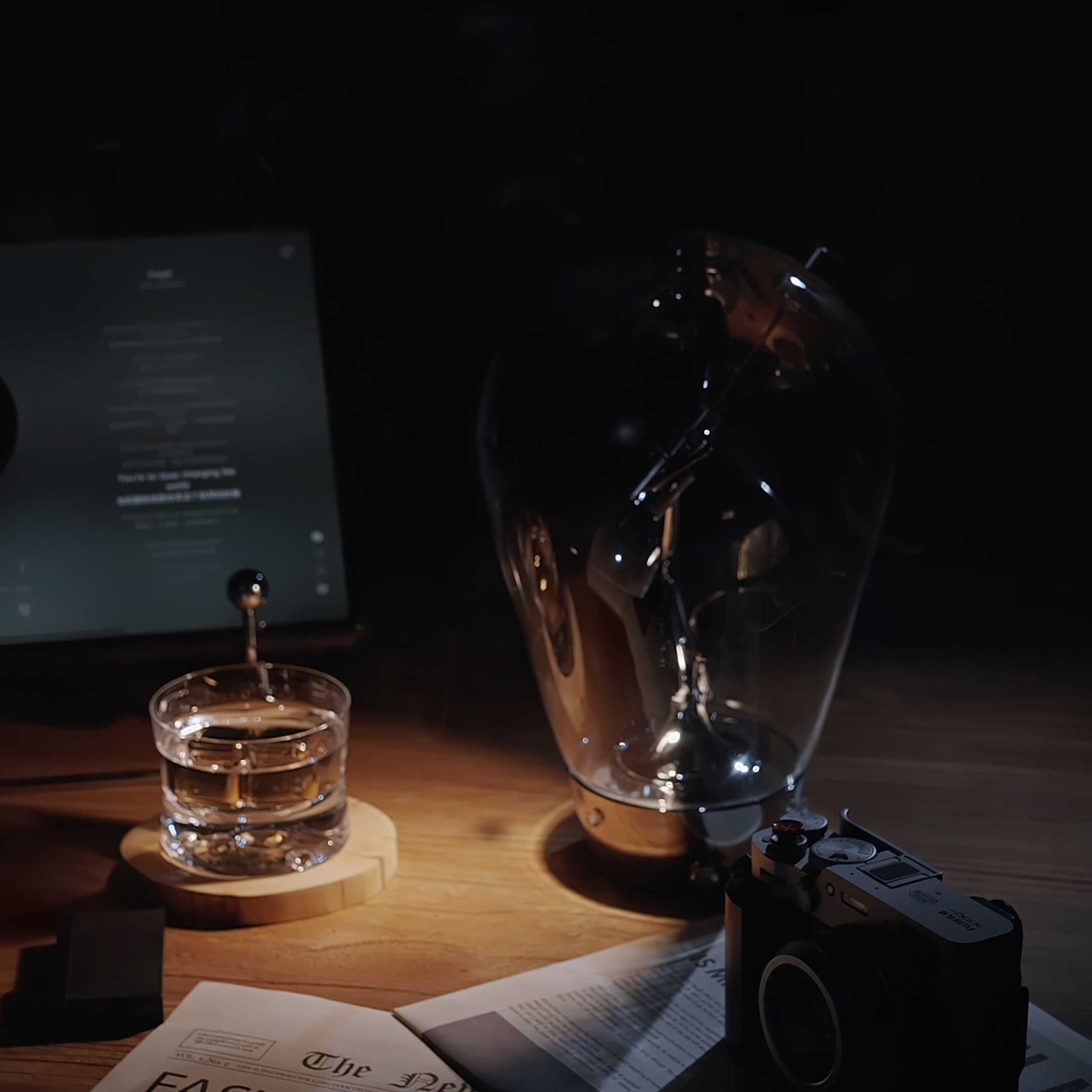 Veroce Glass Industrial Table Lamp - Letslighting