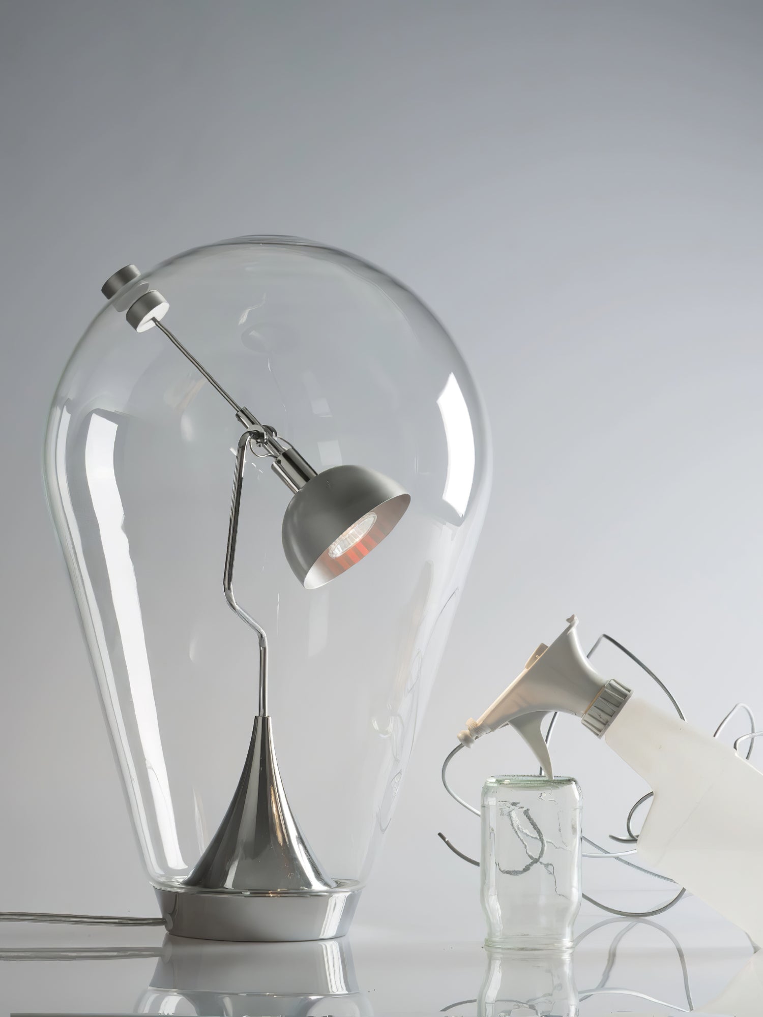 Veroce Glass Industrial Table Lamp - Letslighting