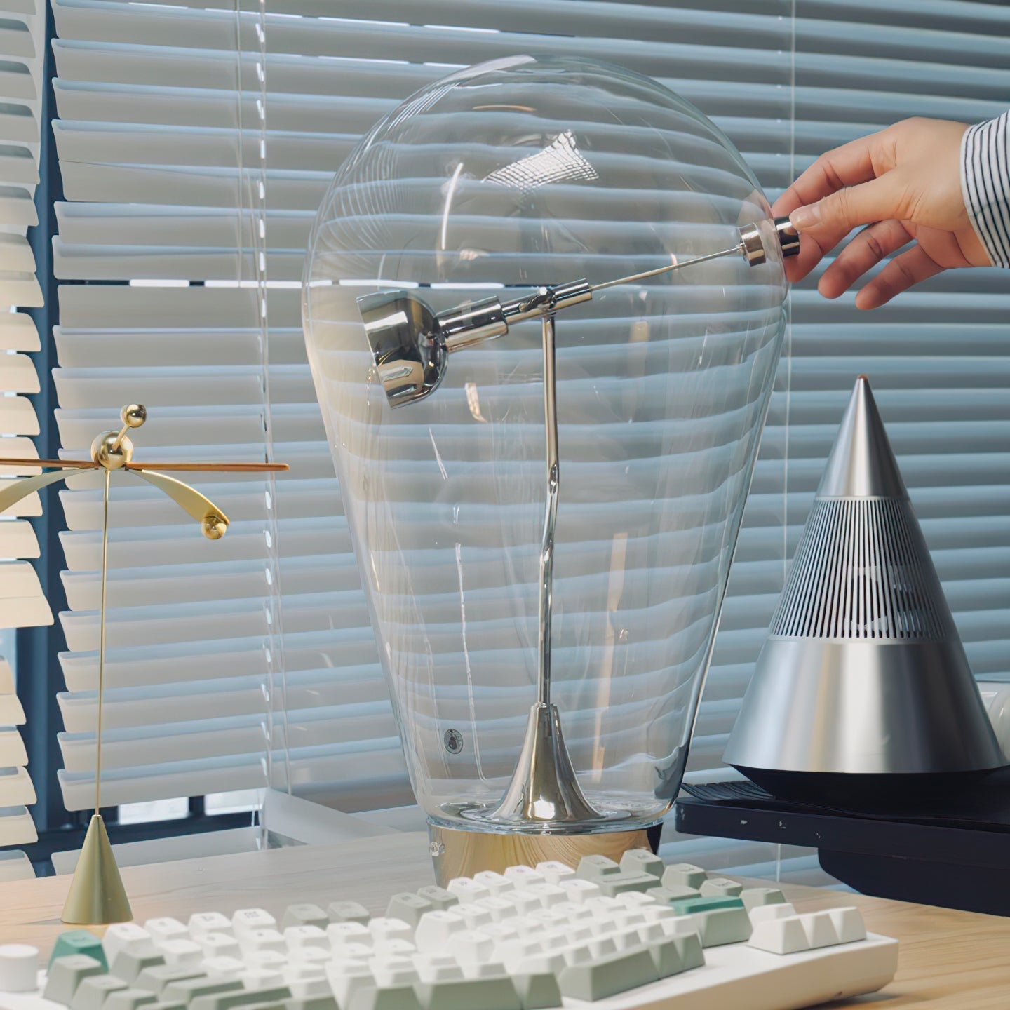 Veroce Glass Industrial Table Lamp - Letslighting