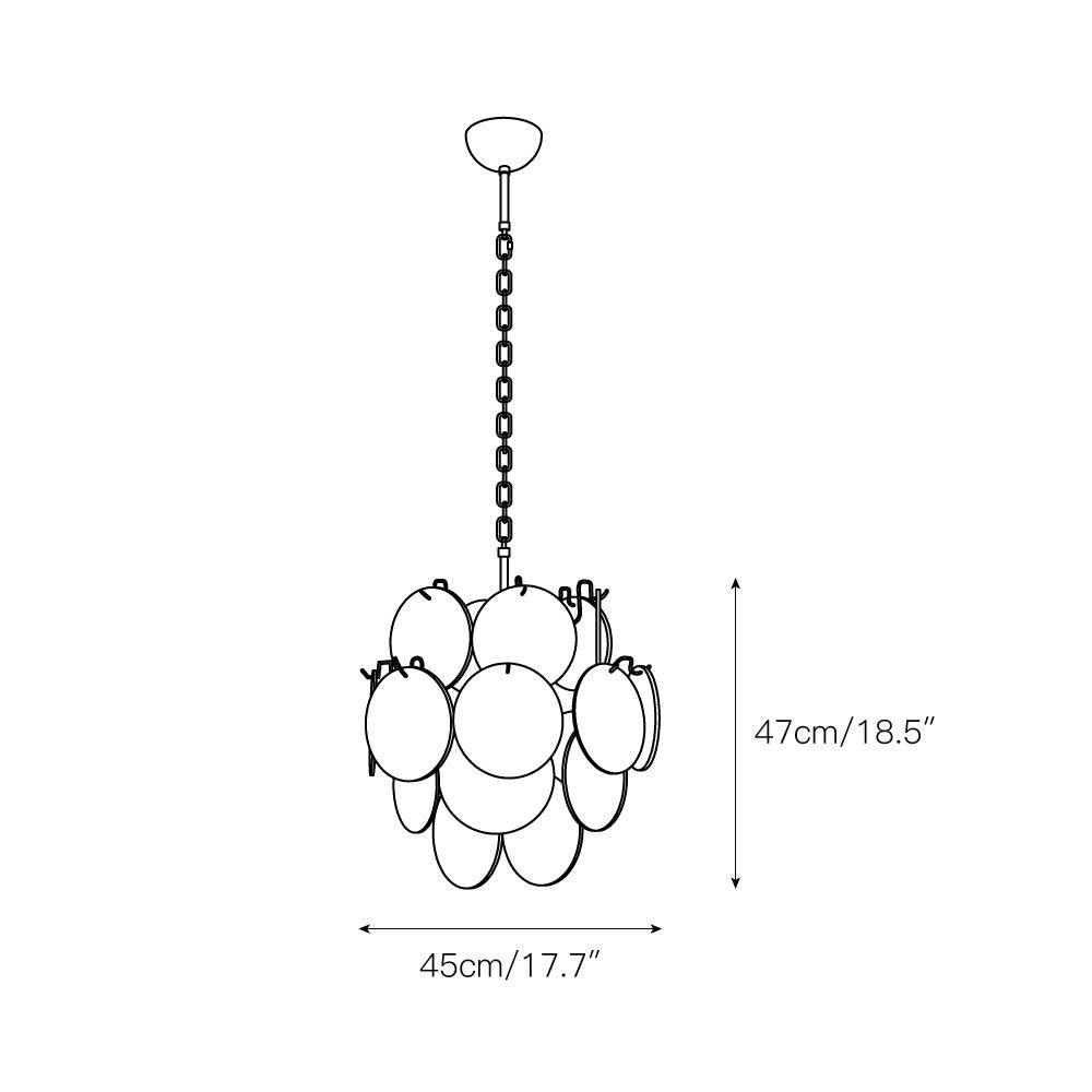 BlWaegnuvyj Individual Creativity Disc Glass Chandelier - Letslighting