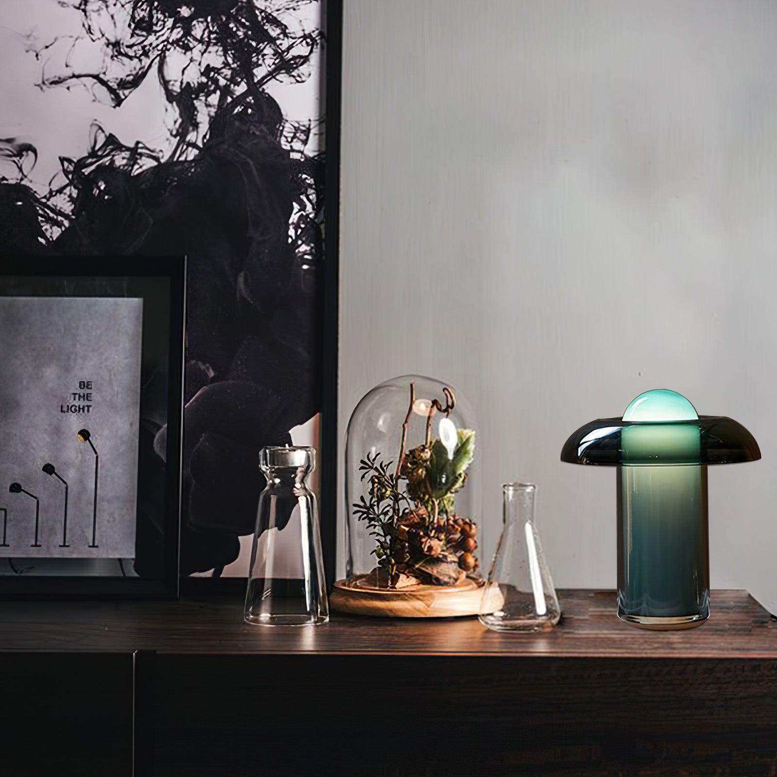 Auranr Green Glass Table Lamp - Letslighting