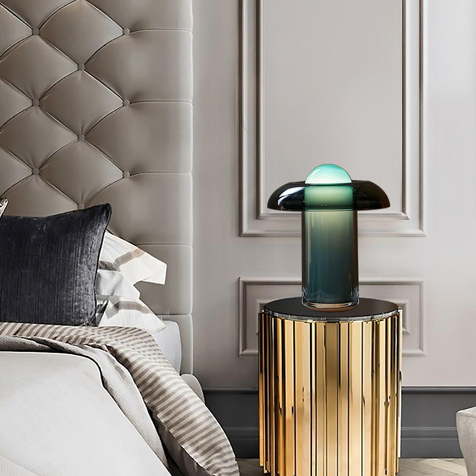 Auranr Green Glass Table Lamp - Letslighting