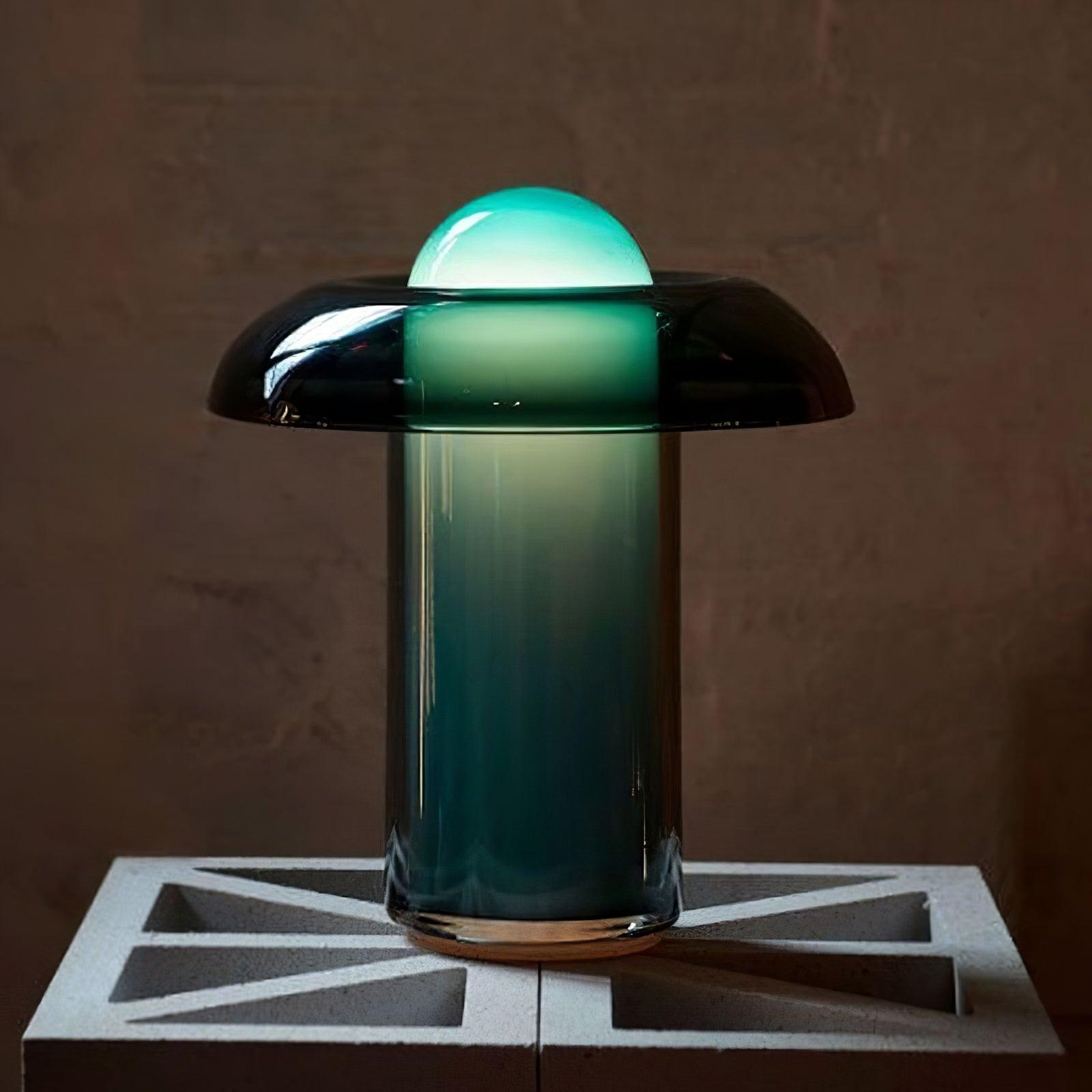 Auranr Green Glass Table Lamp - Letslighting