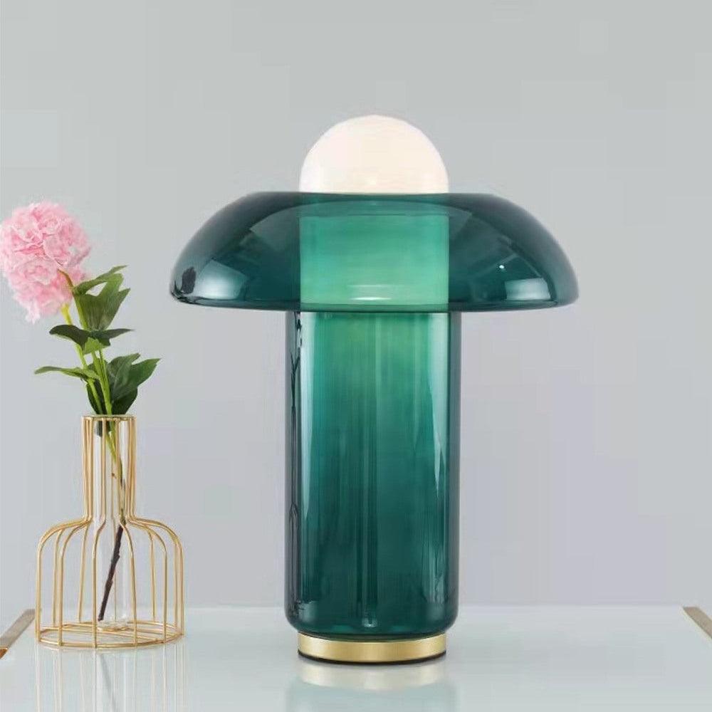 Auranr Green Glass Table Lamp - Letslighting