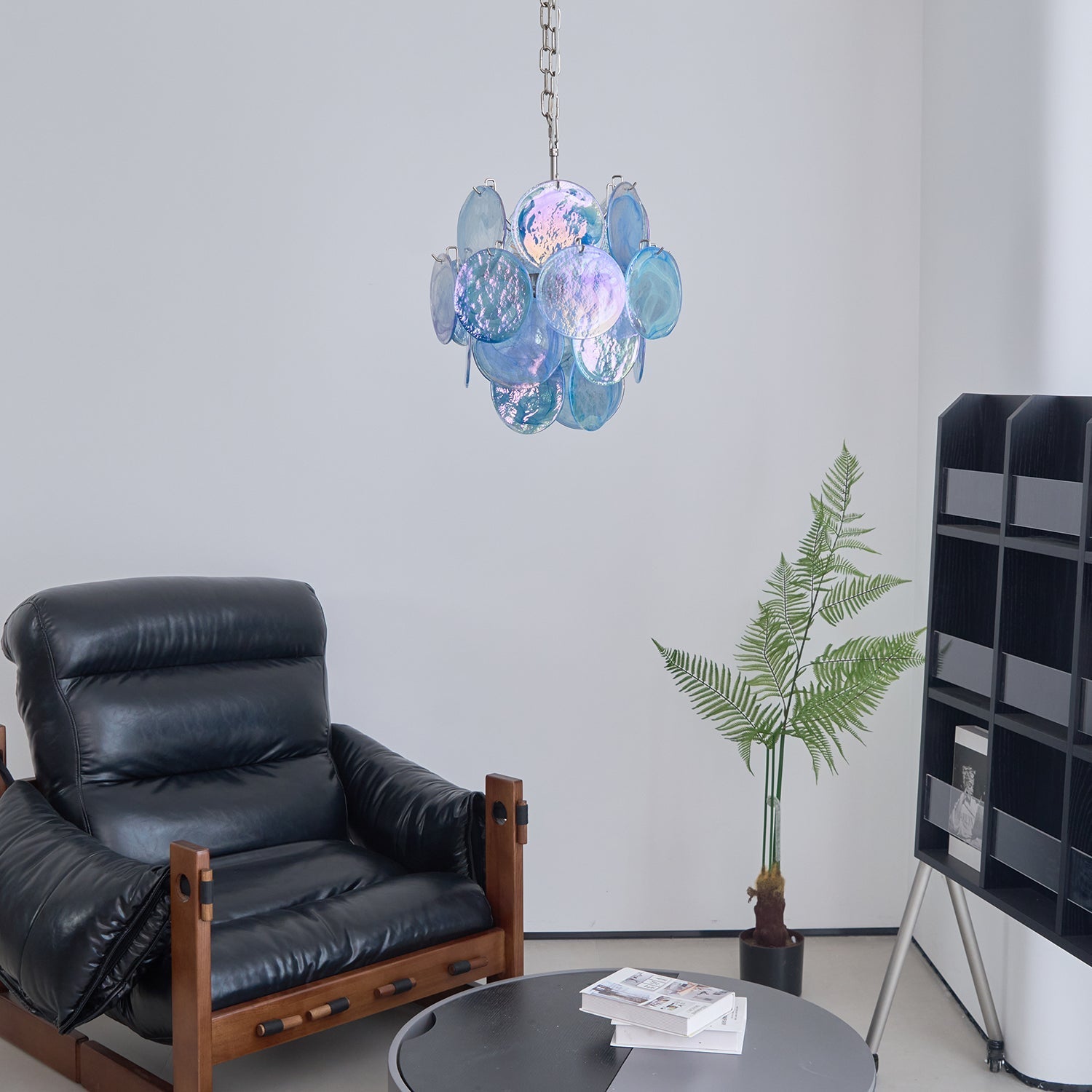 BlWaegnuvyj Individual Creativity Disc Glass Chandelier - Letslighting