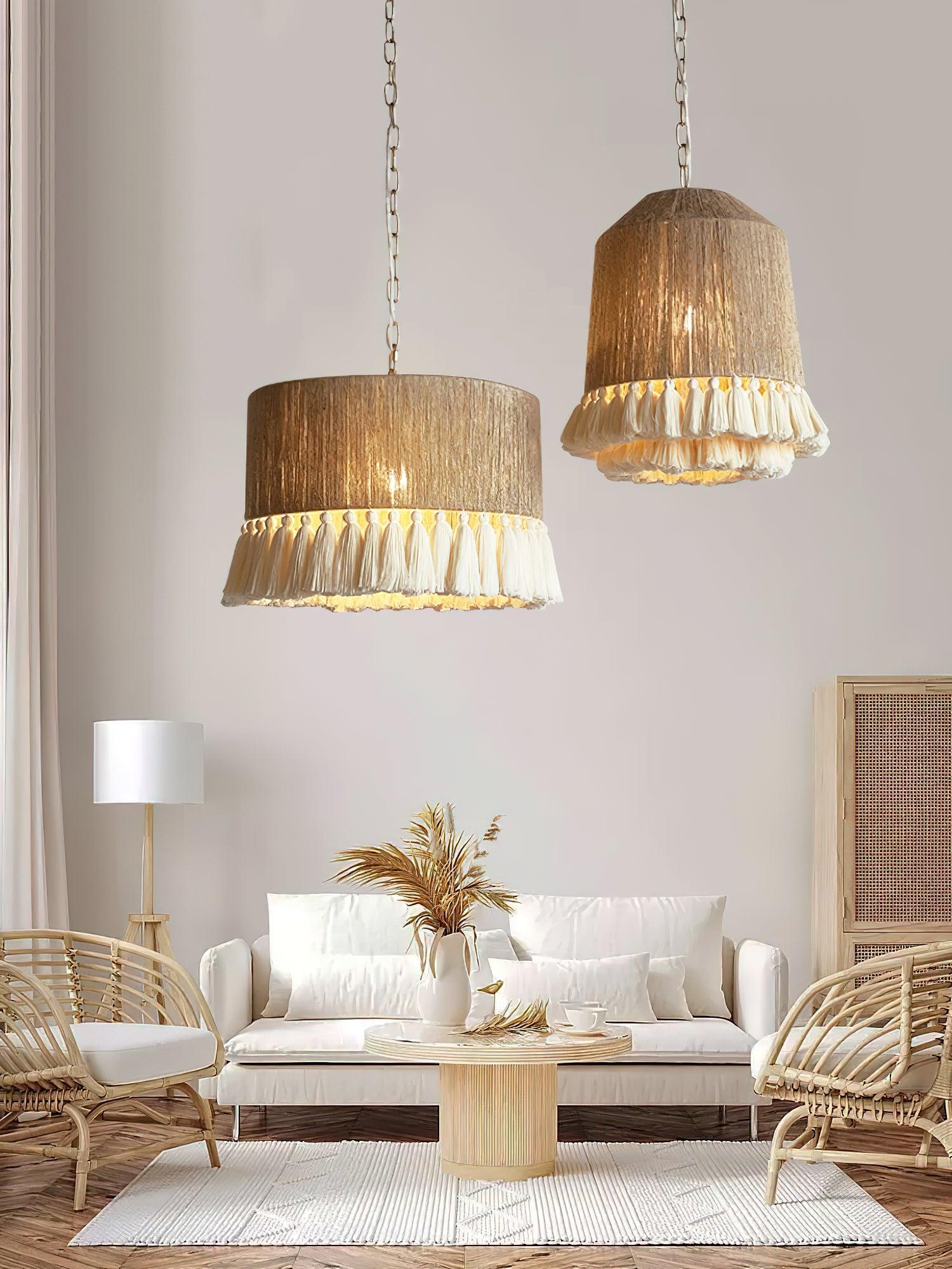 Lustra Pendant Lamp Cotton Tassels for Living Room - Letslighting