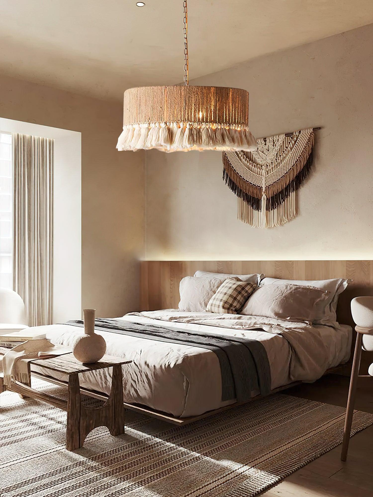 Lustra Pendant Lamp Cotton Tassels for Living Room - Letslighting