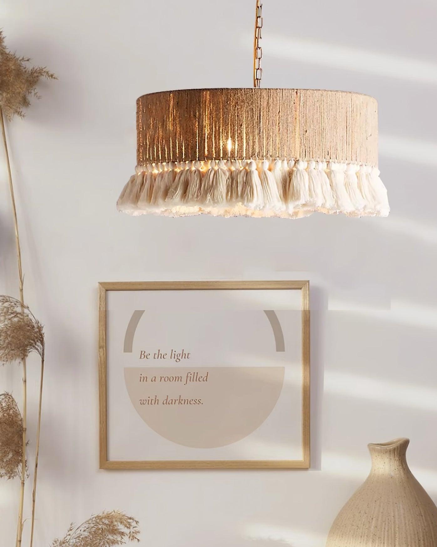 Lustra Pendant Lamp Cotton Tassels for Living Room - Letslighting